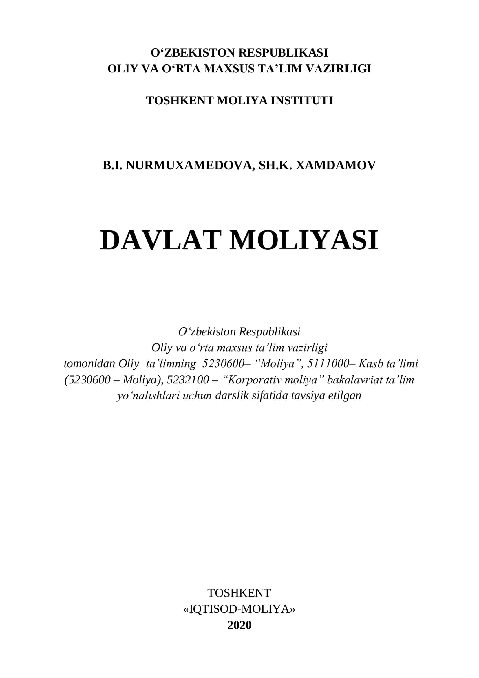 Iqtisod-Moliya