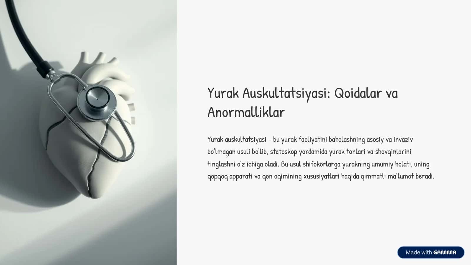 Yurak Auskultatsiyasi: Qoidalar va Anormalliklar