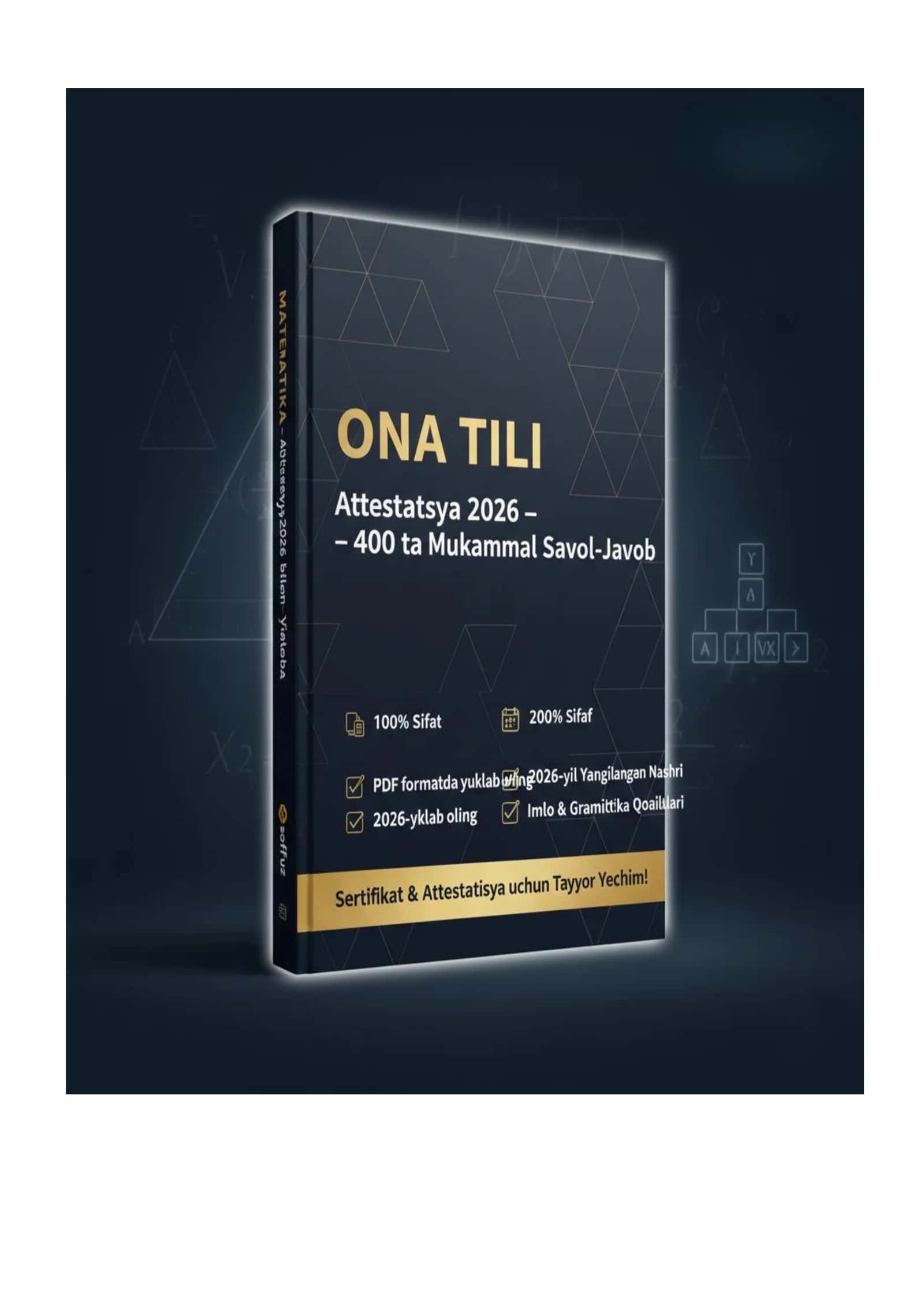 Ona tili: Attestatsiya 2026 – 400 ta Mukammal Savol-Javob
