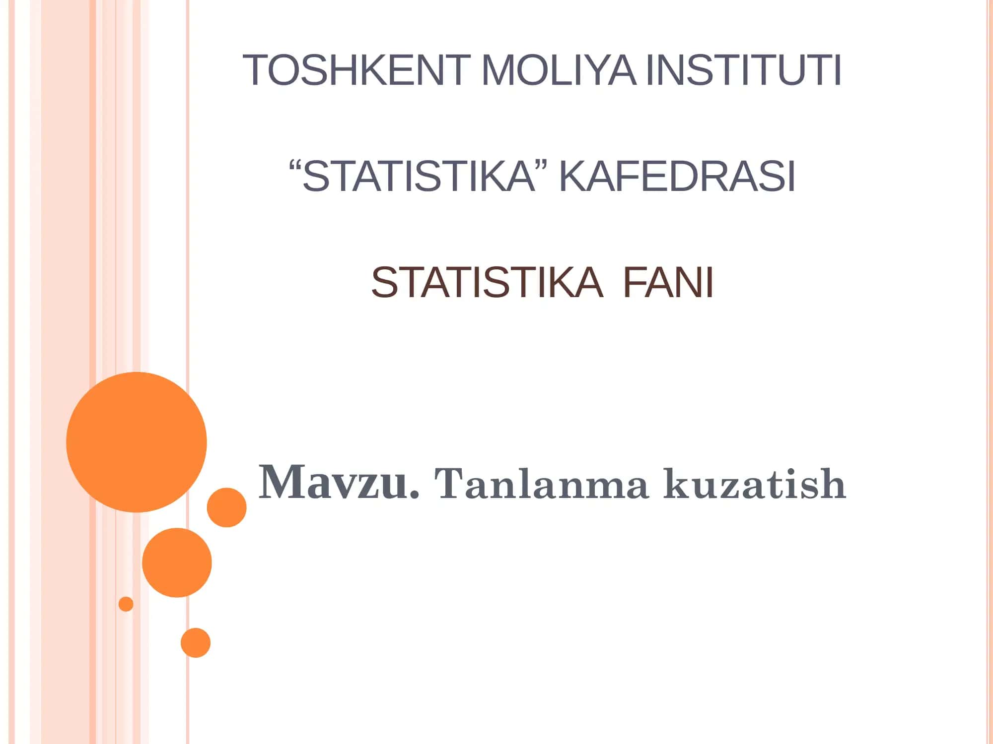 STATISTIKA FANI