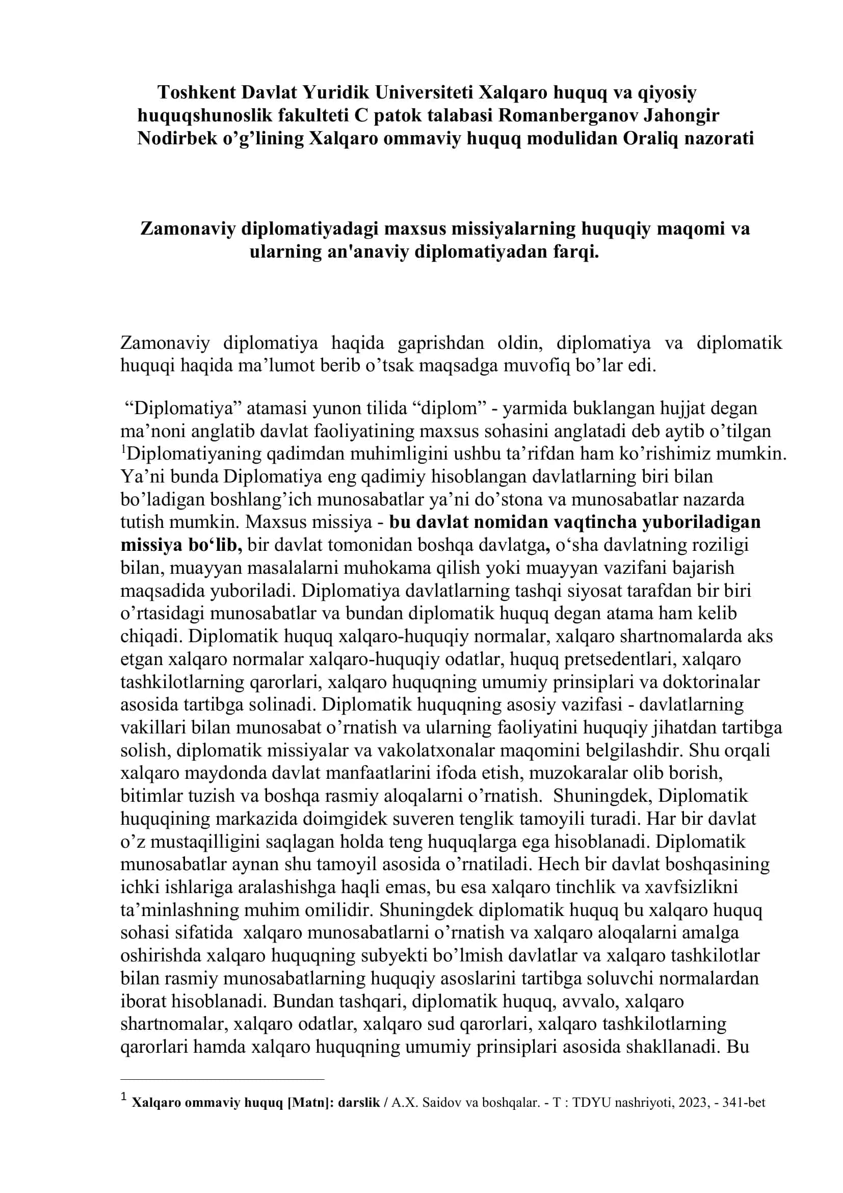 Zamonaviy diplomatiya