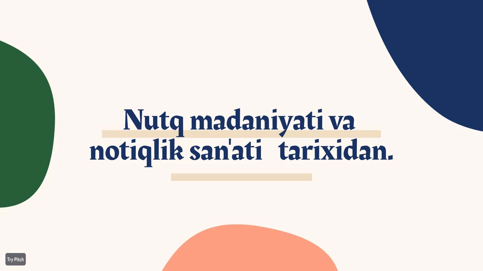 Nutq madaniyati va notiqlik san'ati tarixidan