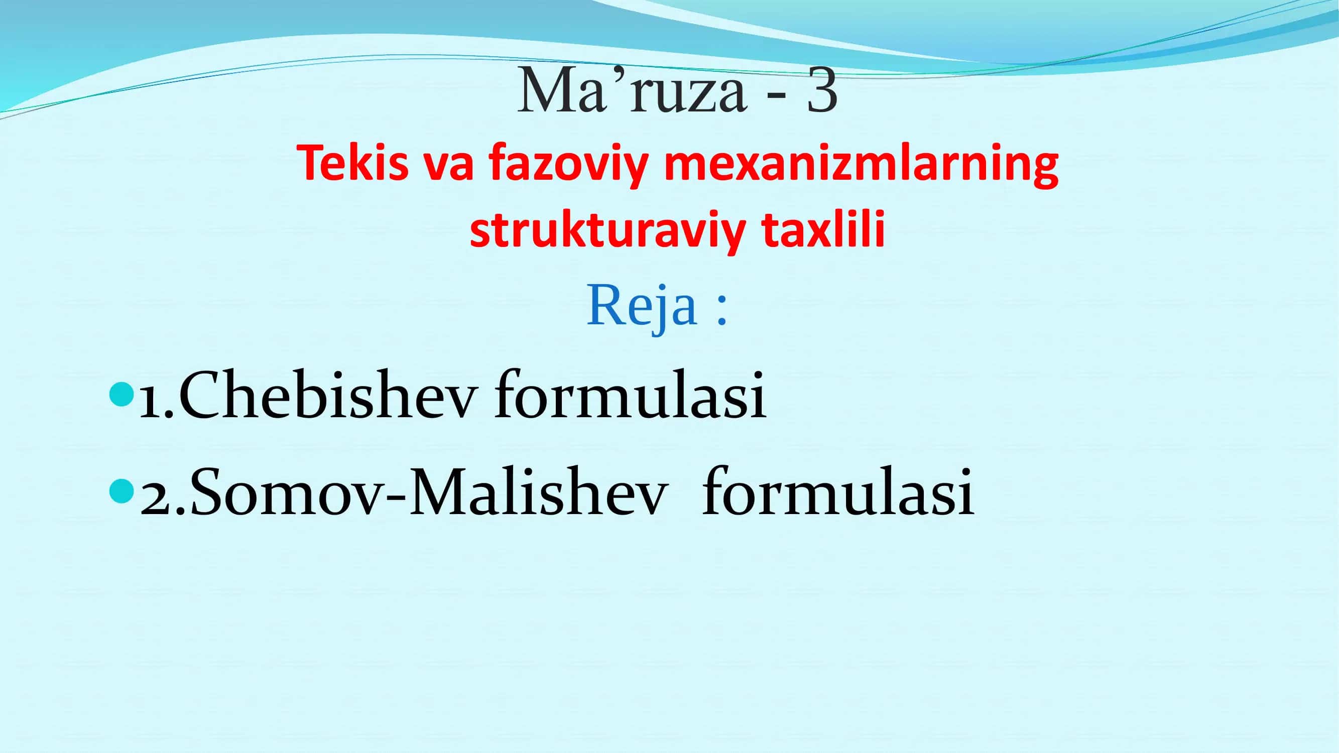 Tekis va masofaviy strukturalarning