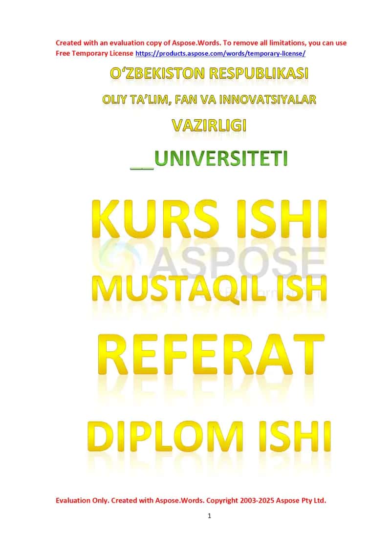 Bino intererlarini loyihalash va modellashtirish (kurs ishi)