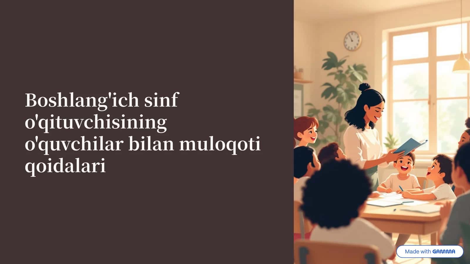 O'qituvchi va o'quvchilar bilan muloqot qoidalari