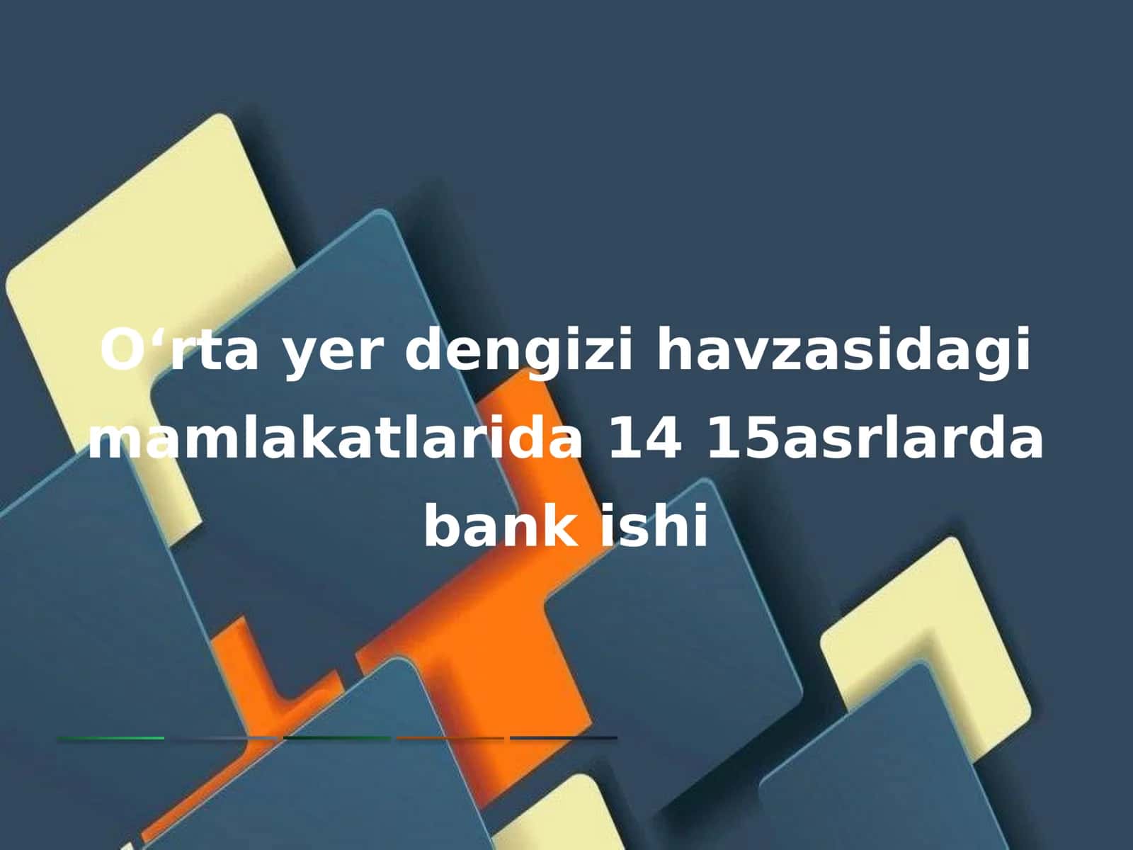 Oʻrta yer dengizi banklari tarixi