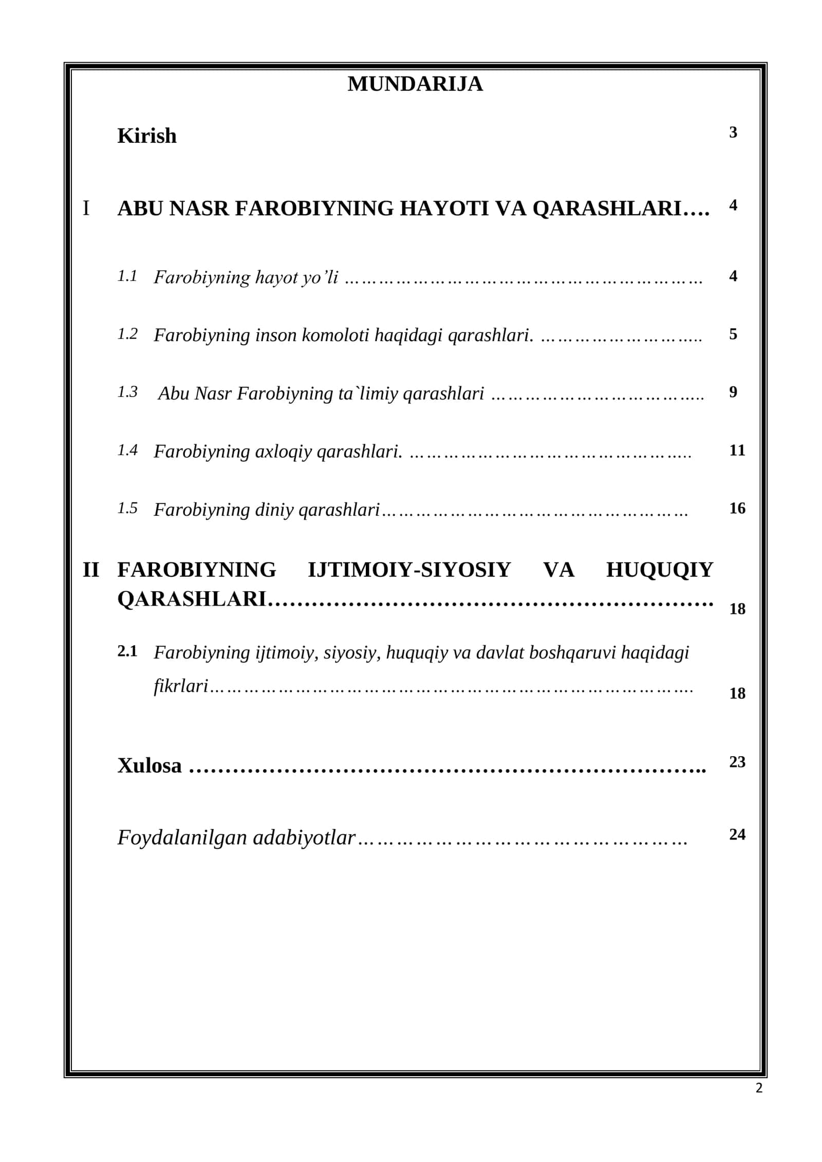 Farobiyni hayoti va qarashlari