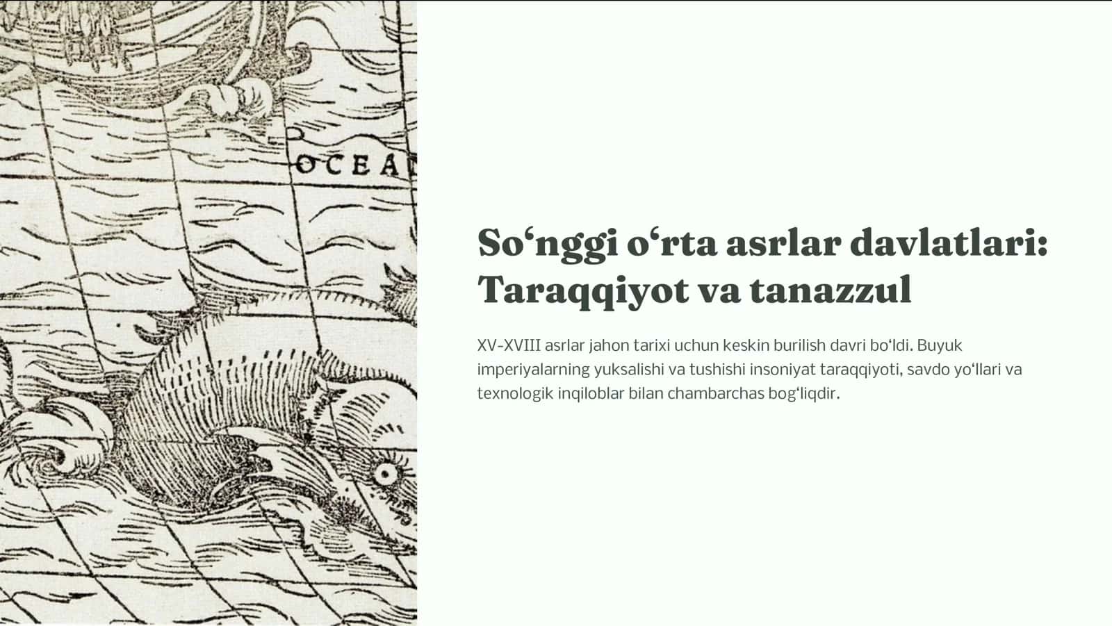 XV-XVIII asrlar jahon tarixi