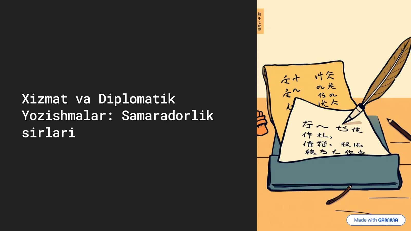 Xizmat va Diplomatik Yozishmalar: Samaradorlik sirlari
