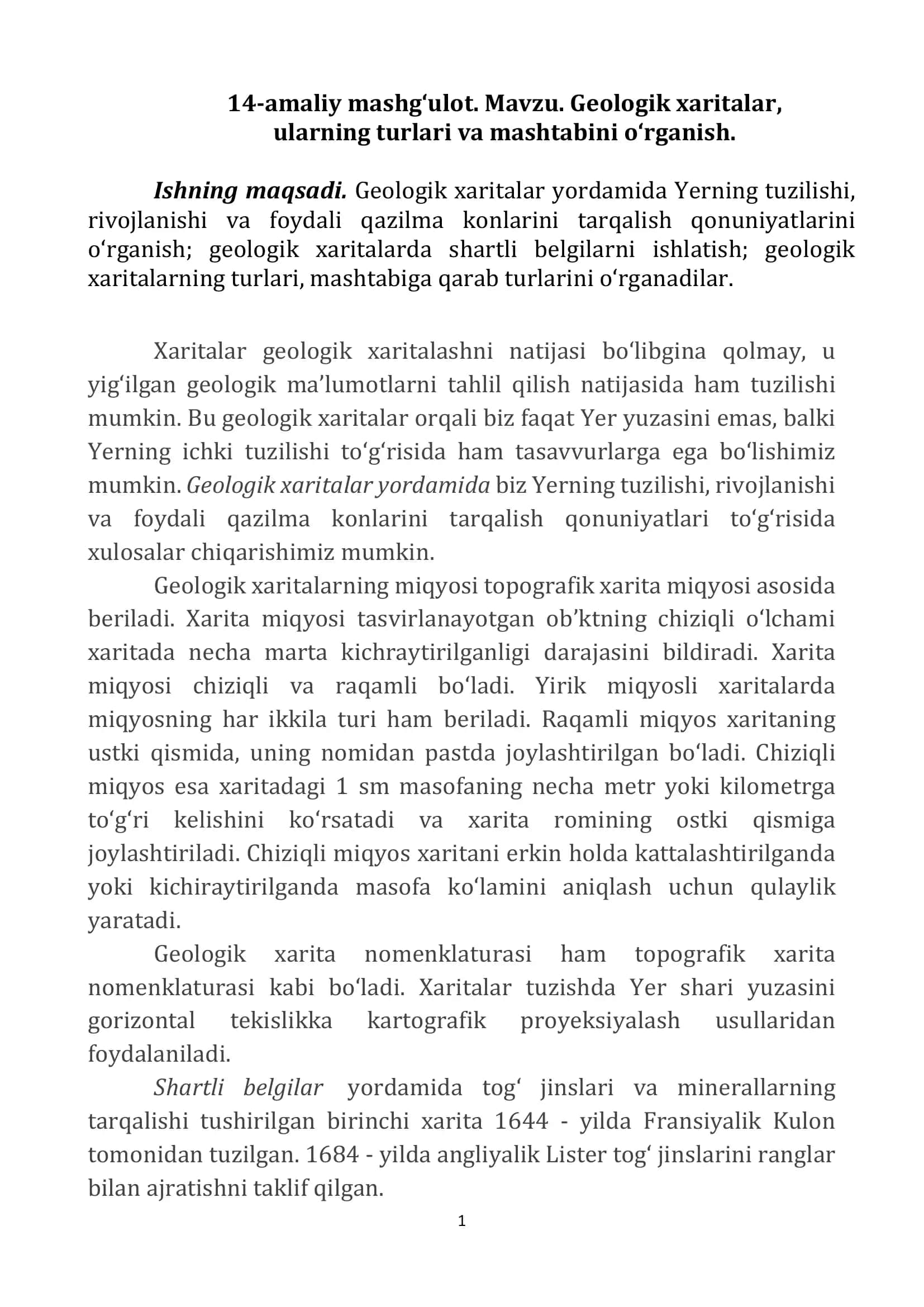 Geologik xaritalar