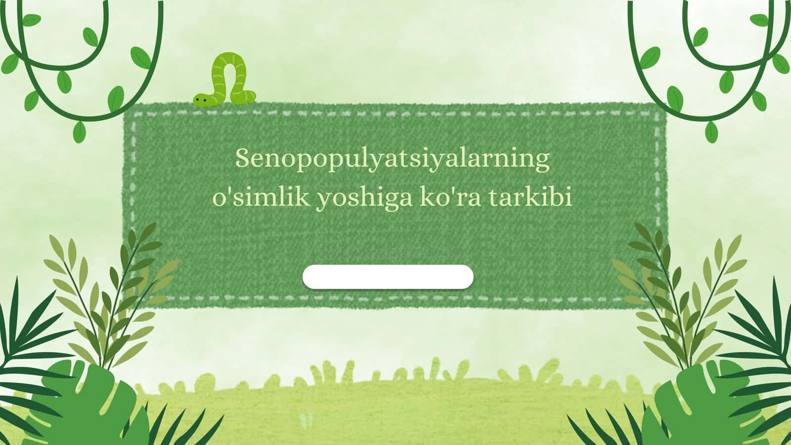 O'simlik yoshining ahamiyati