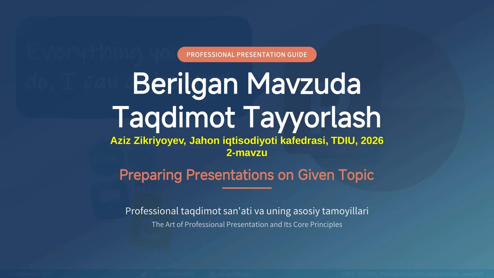 Berilgan Mavzuda Taqdimot Tayyorlash
