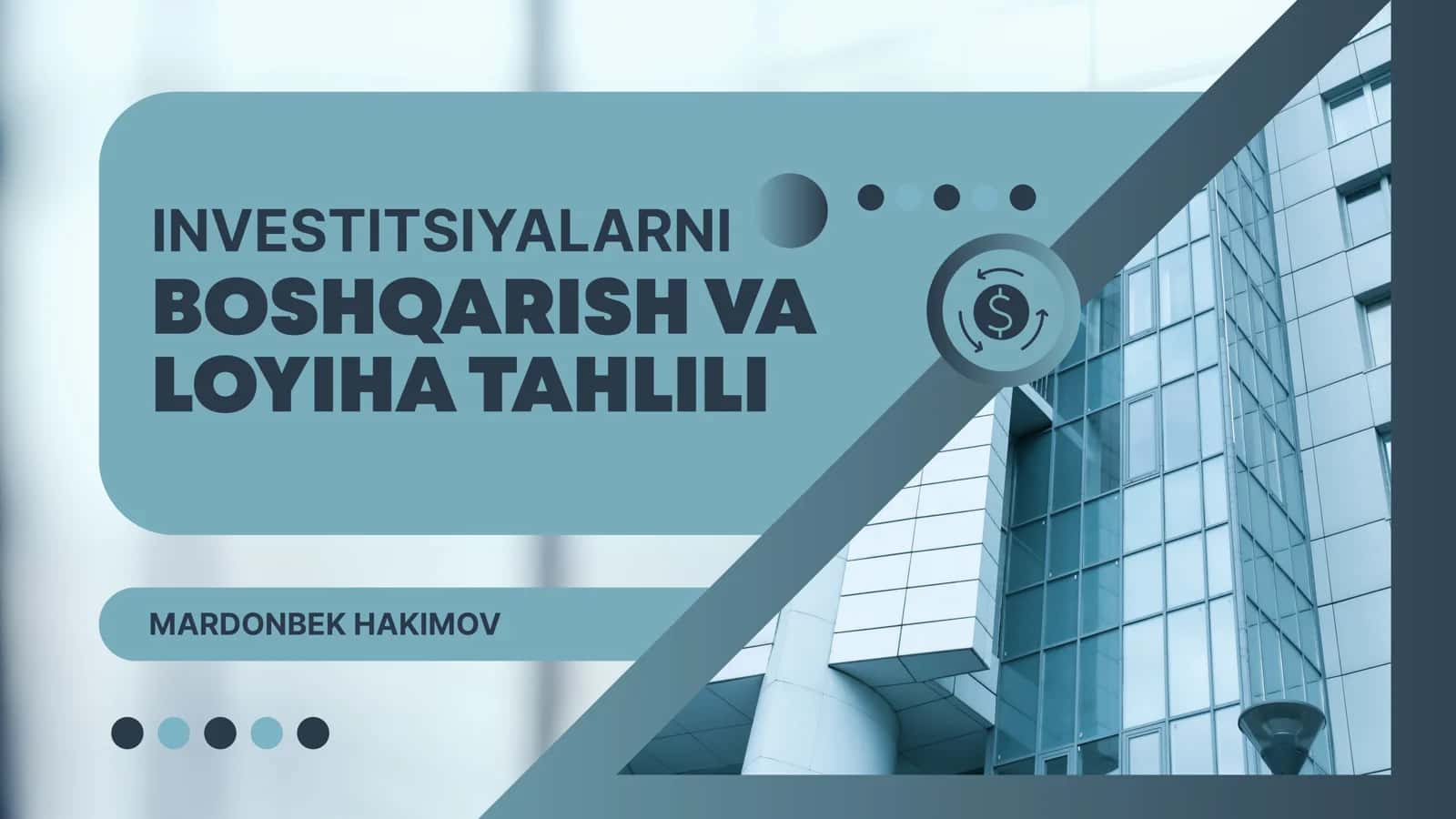 Investitsiyalarni boshqarish