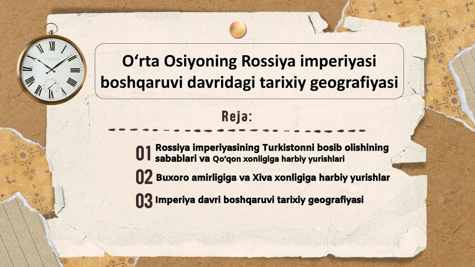 Rossiya imperiyasining Turkistonni bosib olishining sabablari va Qo’qon xonligiga harbiy yurishlari