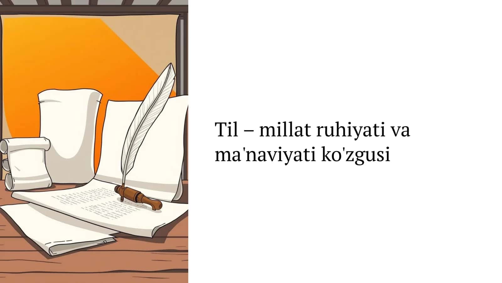 Til millat ruhiyati va ma'naviyati ko'zgusi