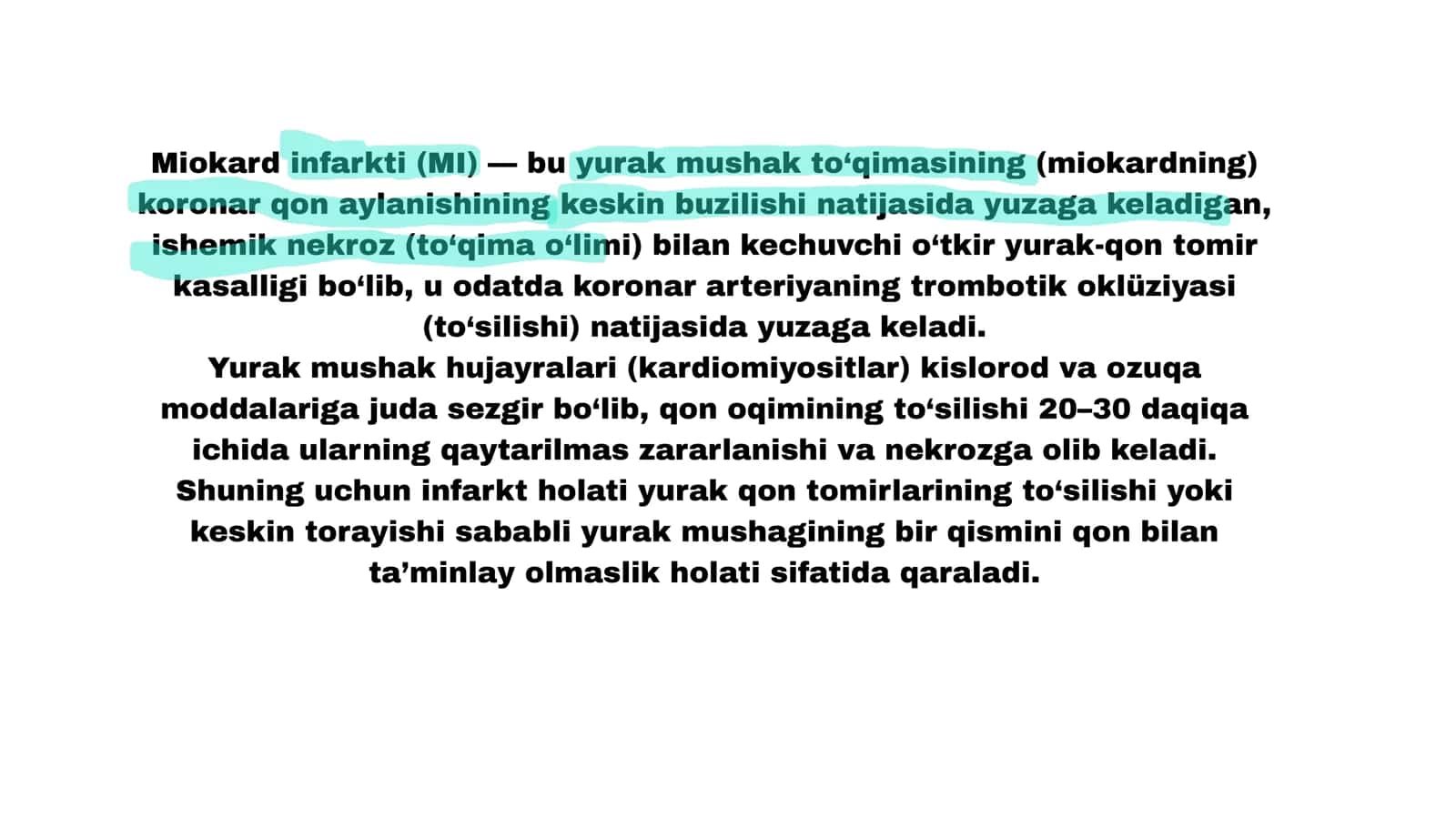 Miokard infarkti (MI)