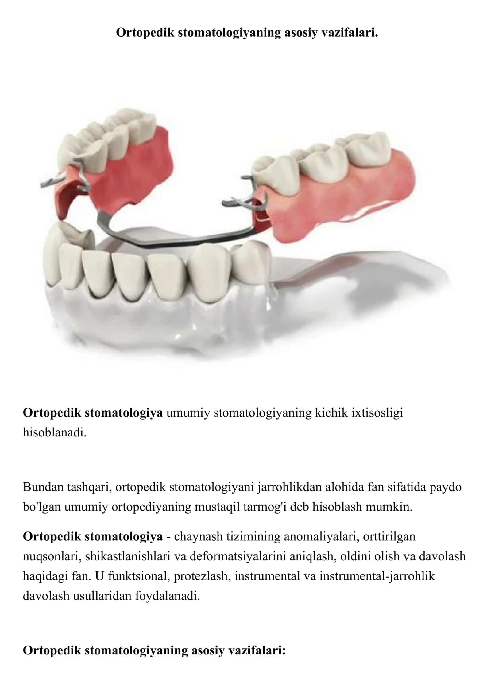 Ortopedik stomatologiya