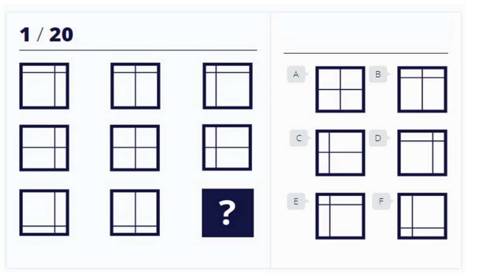 20 matalik IQ test
