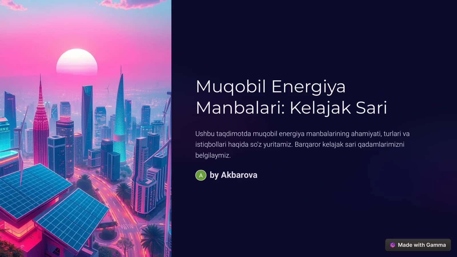 Muqobil Energiya