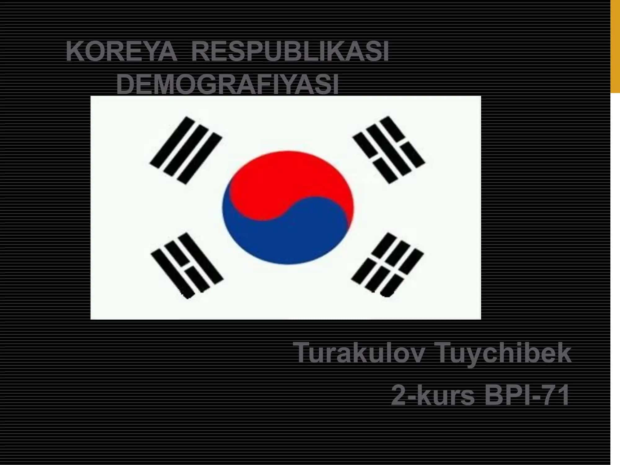 KOREYA RESPUBLIKASI DEMOGRAFIYASI