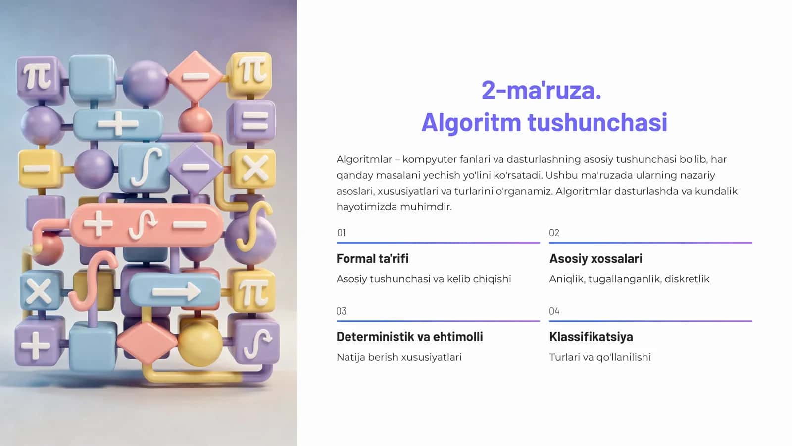 Algoritm tushunchasi