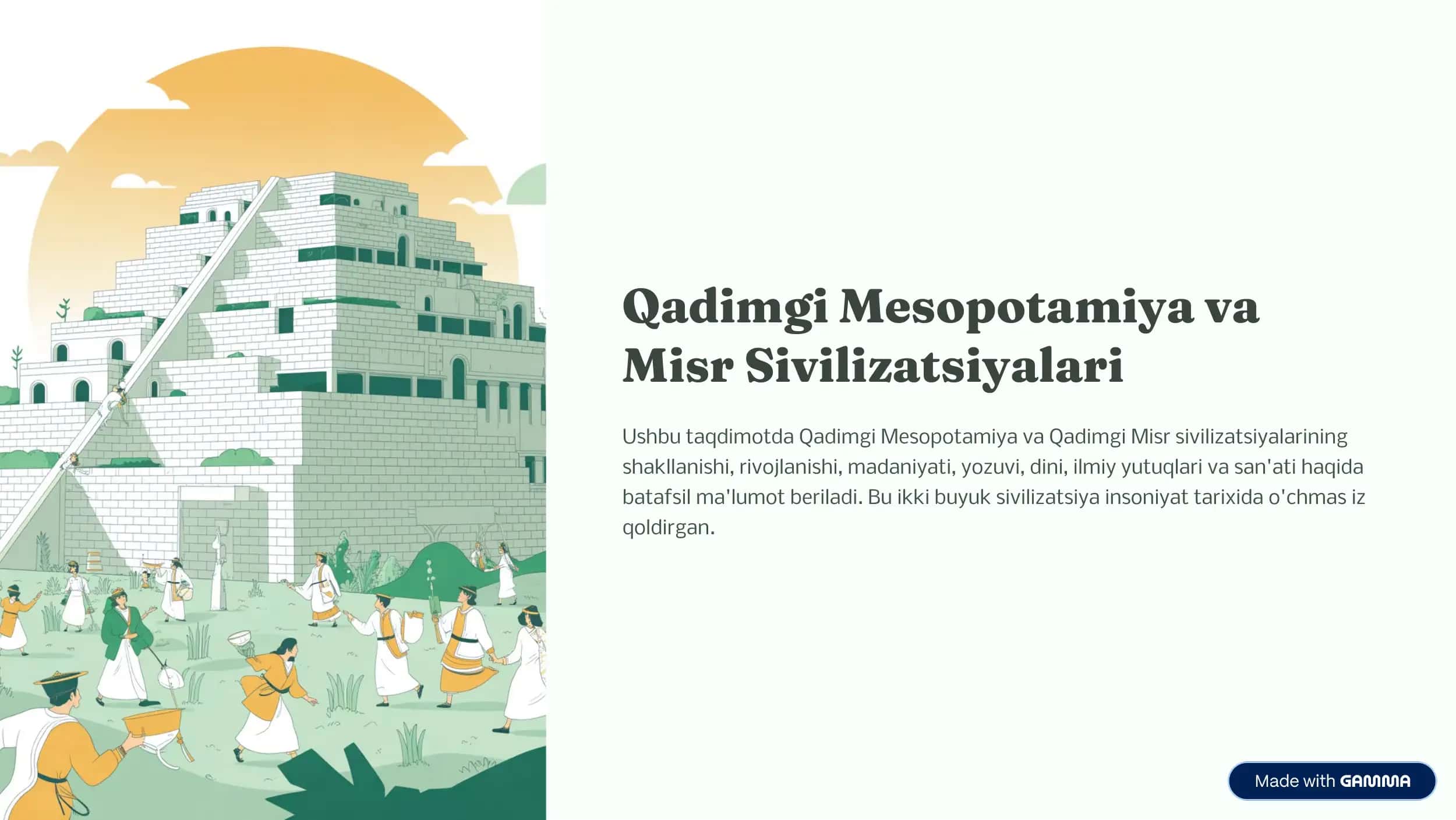Qadi,gi Me4opota,iya va Mi4r Sivilizat4iyalari