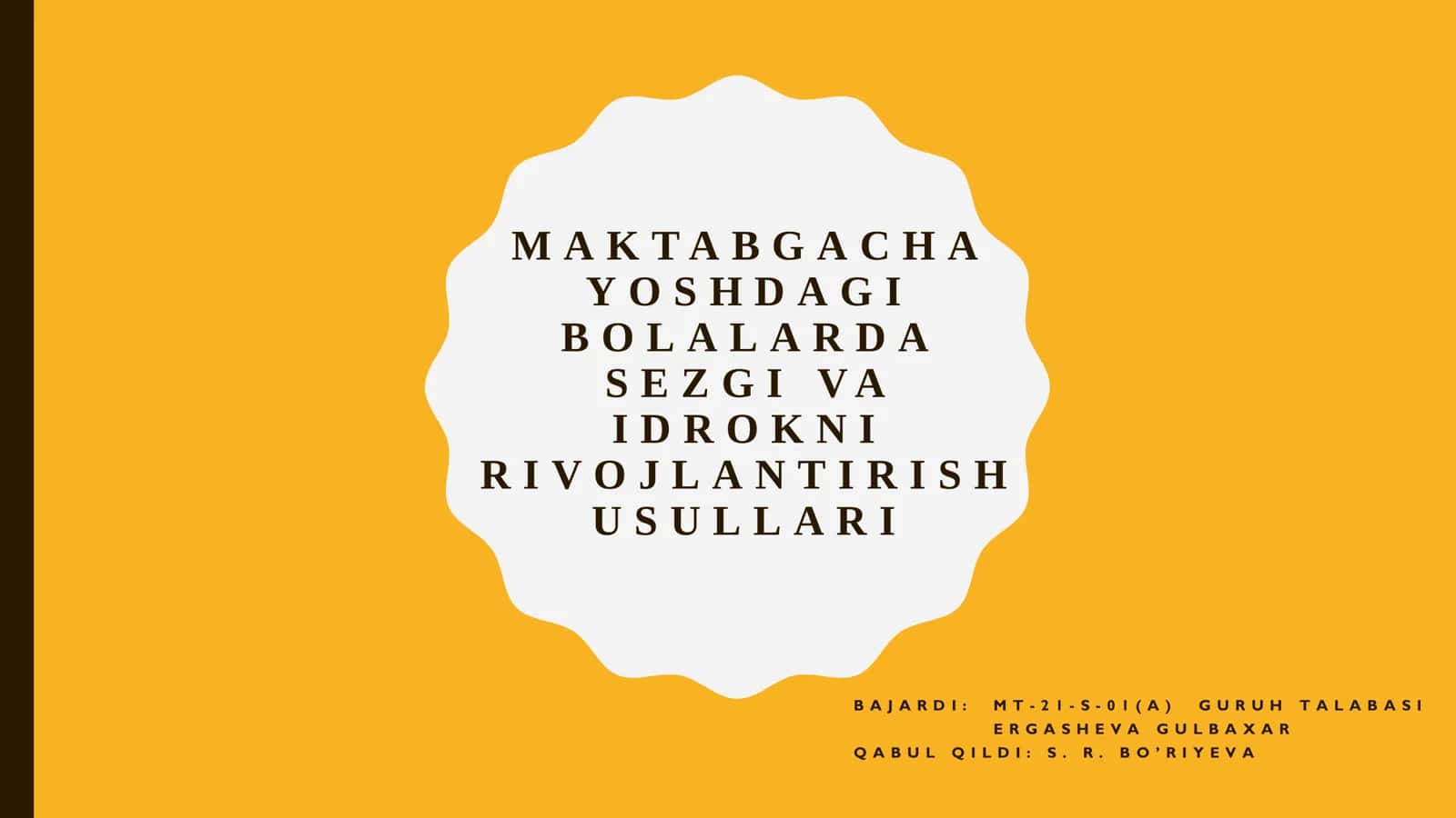 Maktabgacha yoshdagi bolalarda sezgi va idrokni rivojlantirish usullari