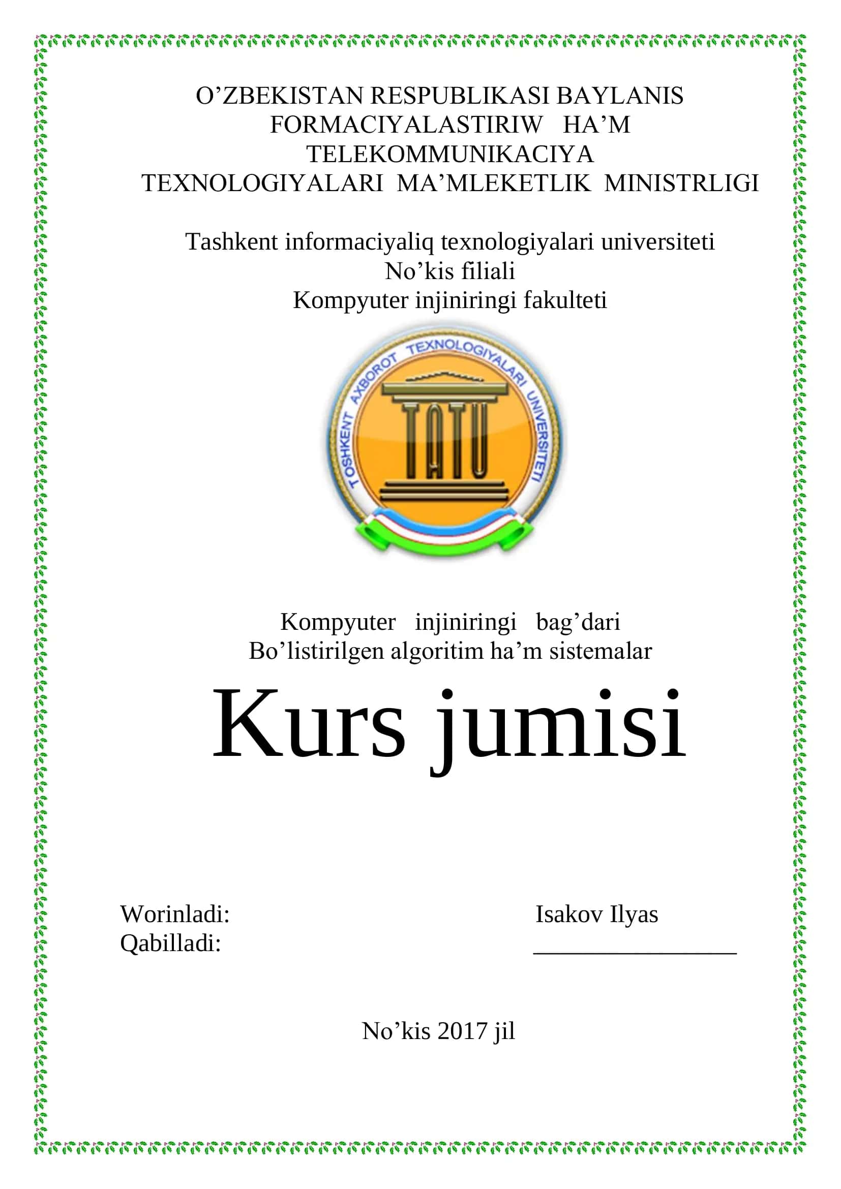 Bo’listirilgen fayl sistemalar