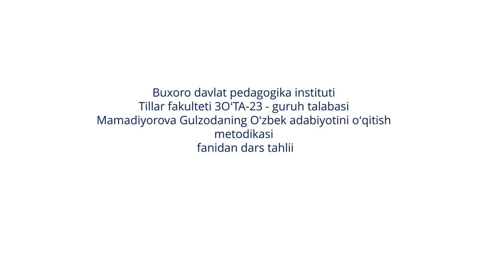 Adabiyot darslarida audiovizual va texnik vositalardan foydalanish