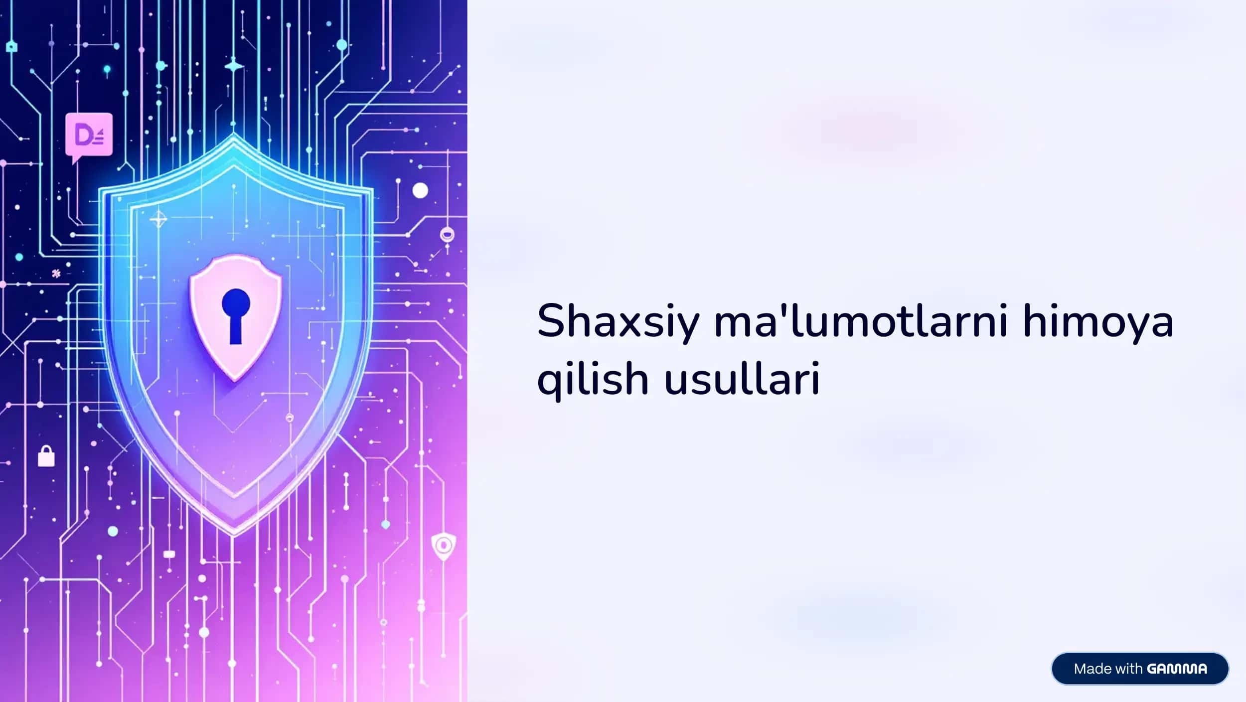 Shaxsiy ma'lumotlarni himoya