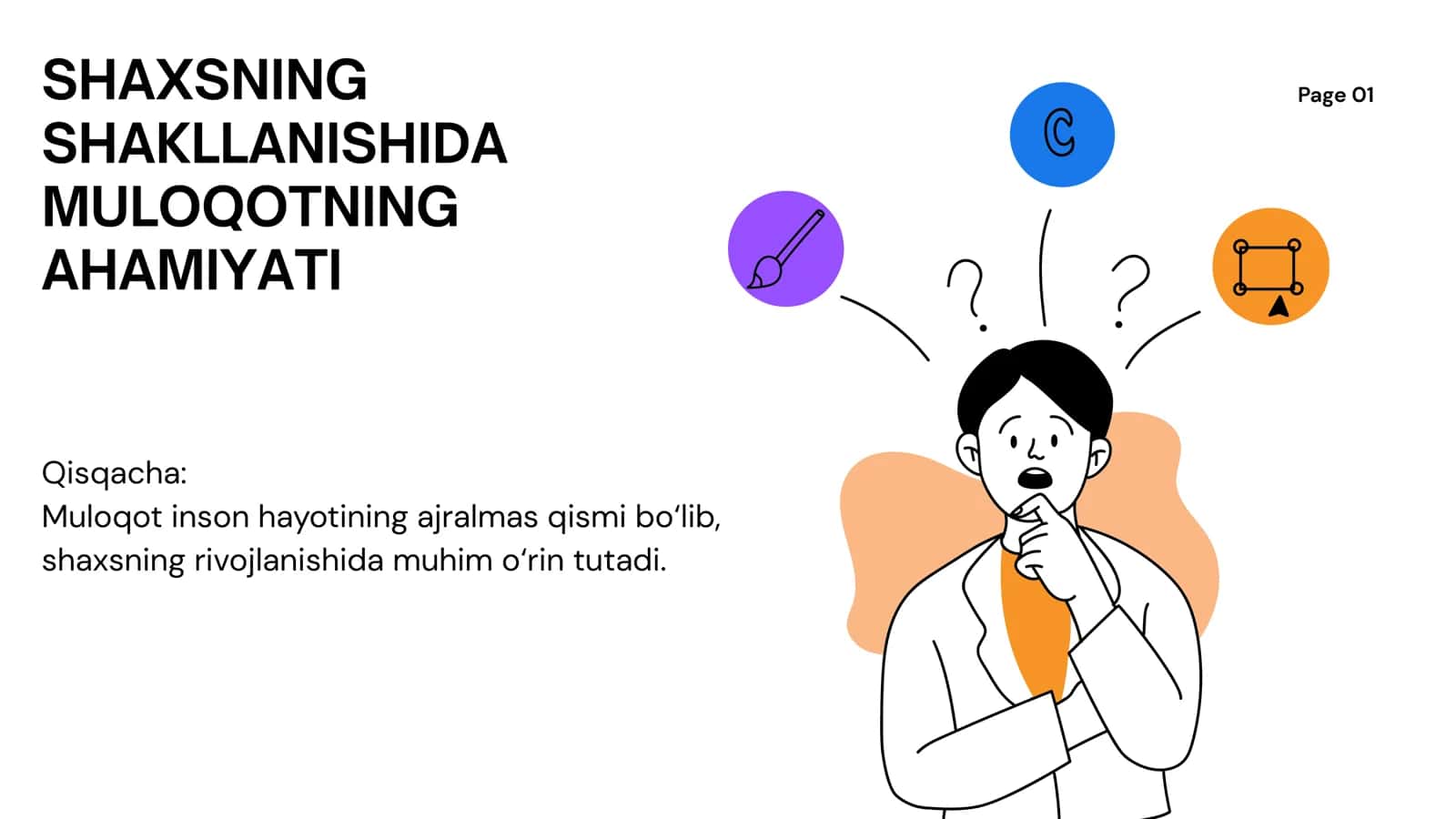 Shaxsning shakilanishida muloqotning ahamiyati