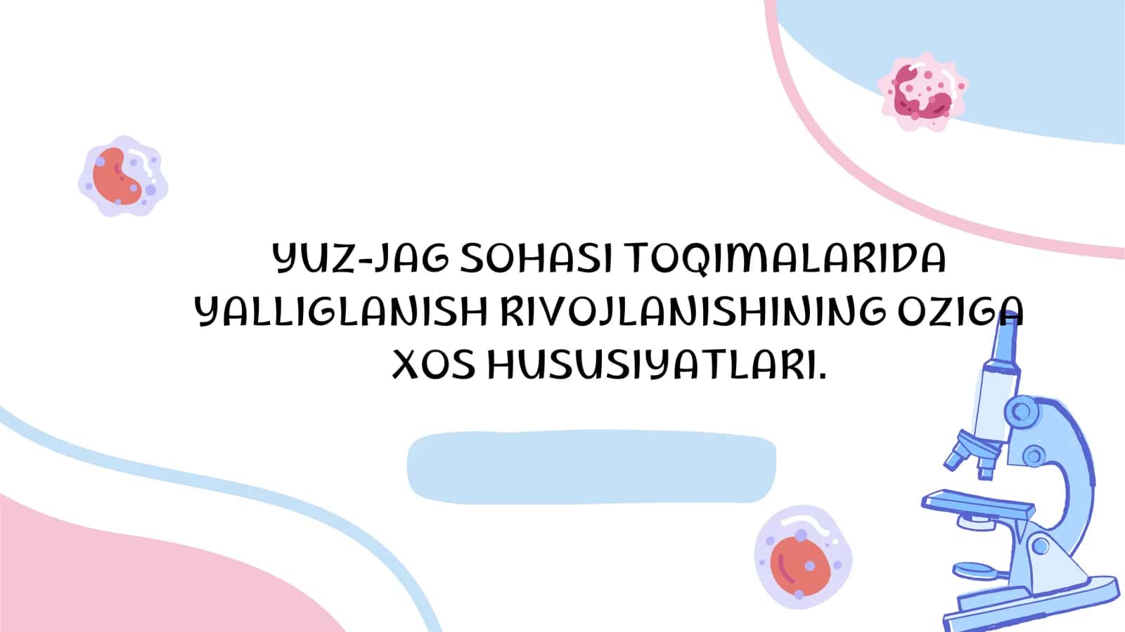 YUZ-JAG SOHASI TOQIMALARIDA YALLIGLANISH RIVOJLANISHINING OZIGA XOS HUSUSIYATLARI