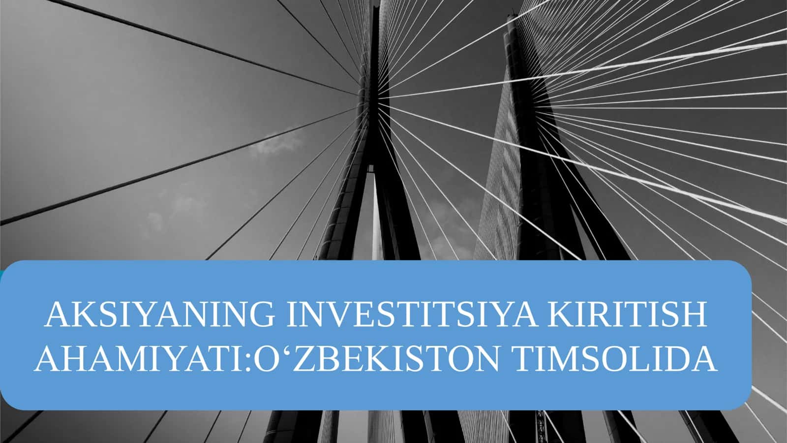 Aksiyaning Investitsiya Kiritish