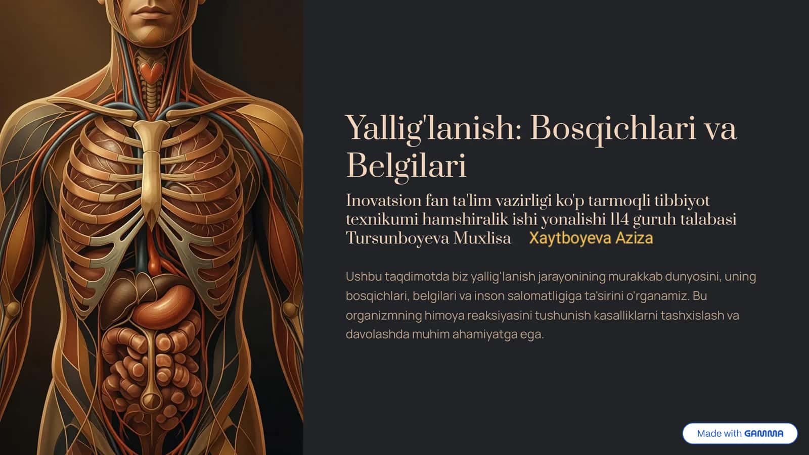 Yallig'lanish: Bosqichlari va Belgilari