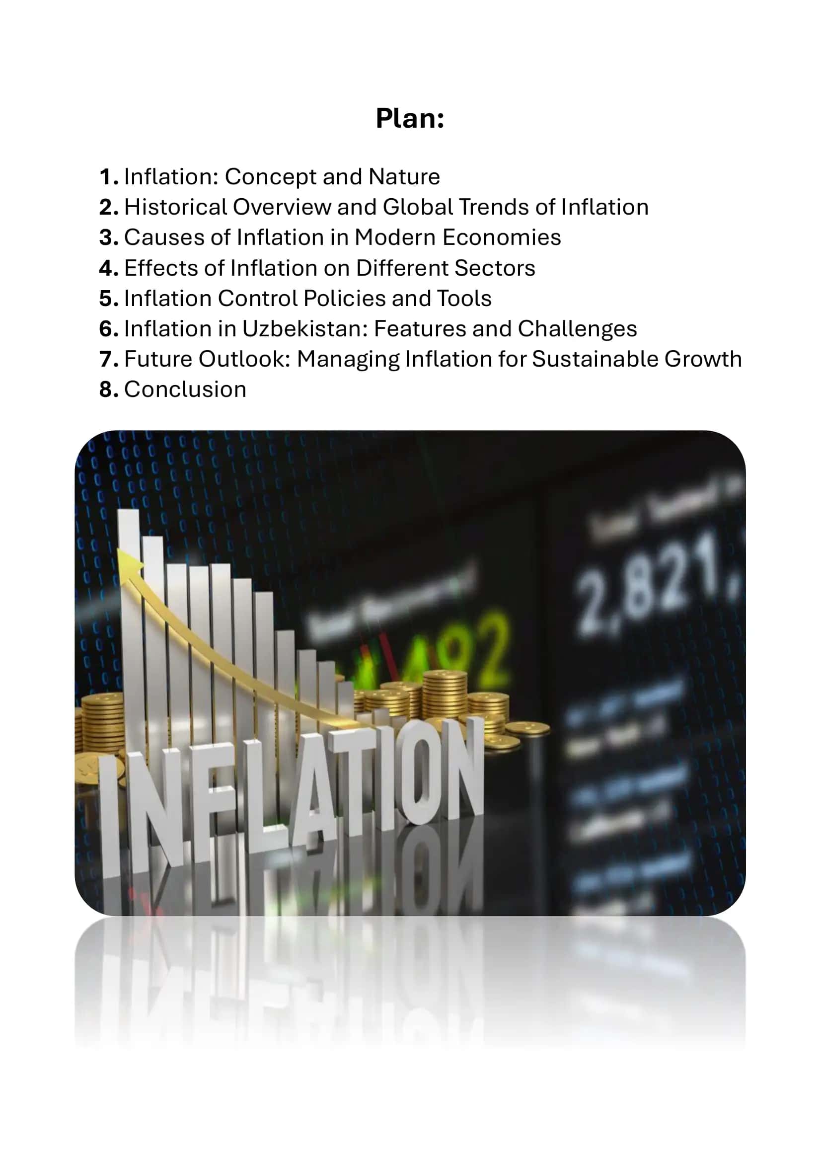 "Inflation" mavzusiga mustaqil ish