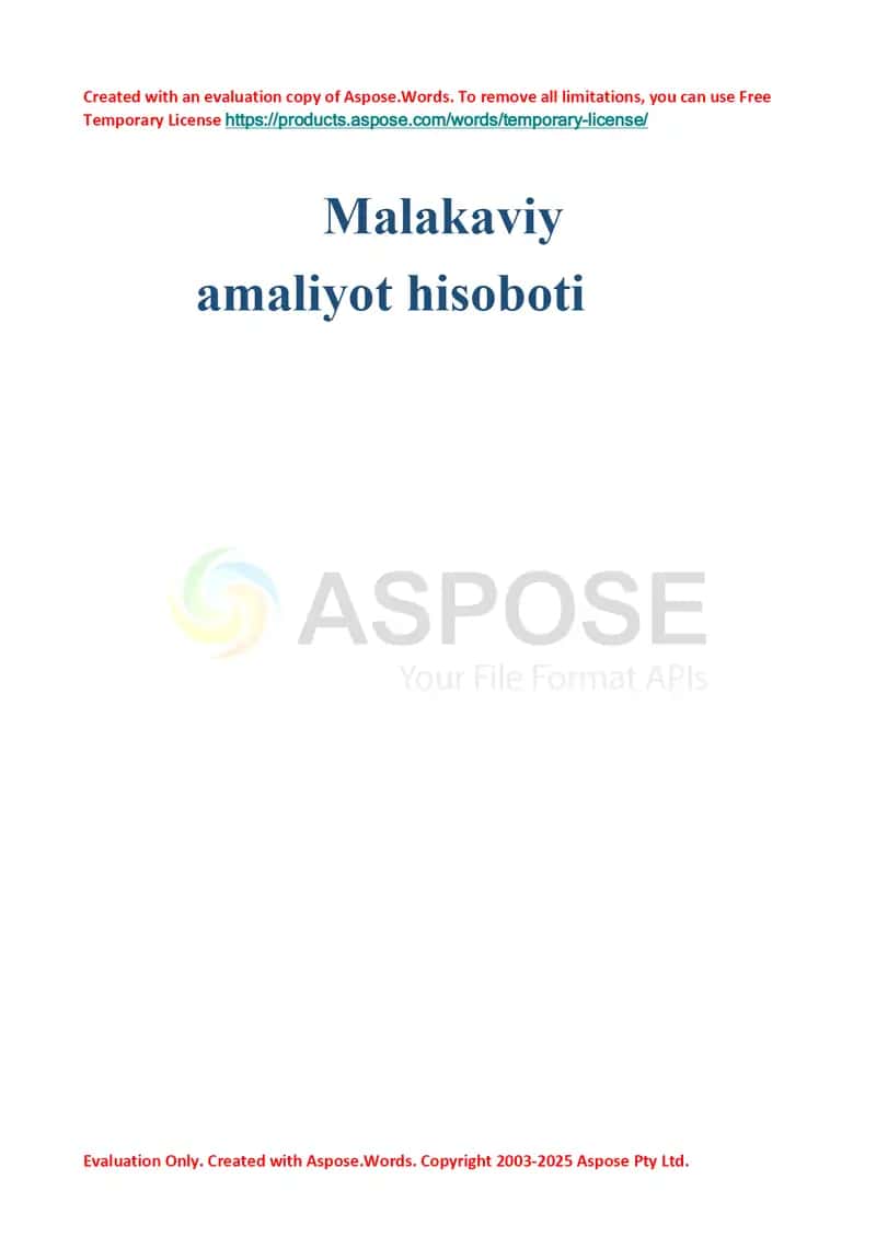 Maple hisobot