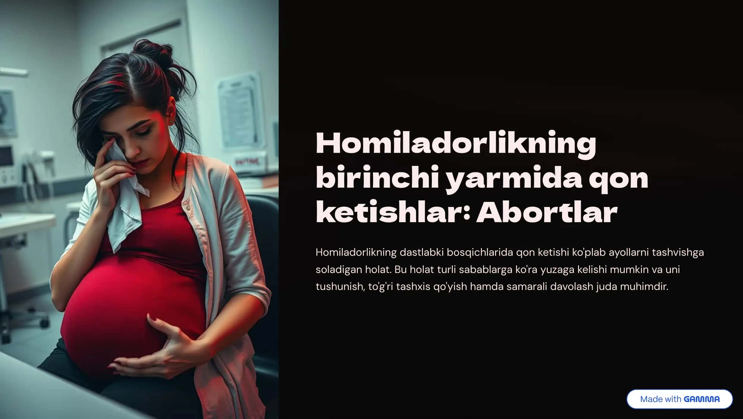 Homiladorlikning birinchi yarmida qon ketishlar: Abortlar