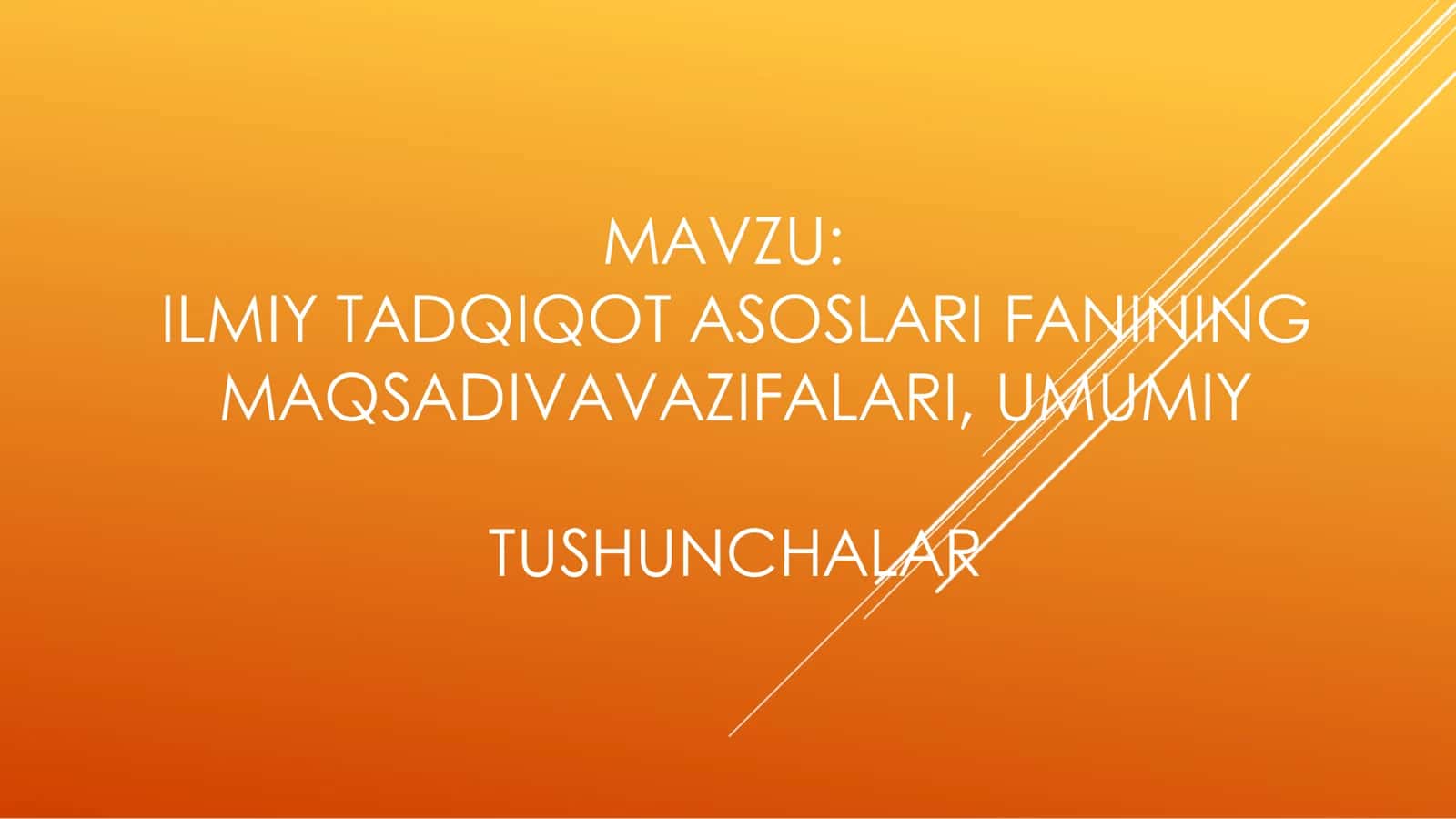 ILMIY BILIMLAR TIZIMI VA ILMIY FAOLIYAT