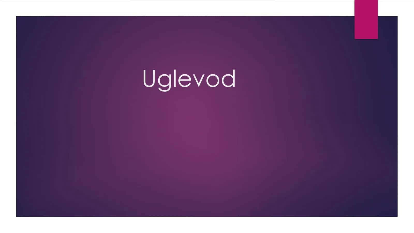 Uglevodlar
