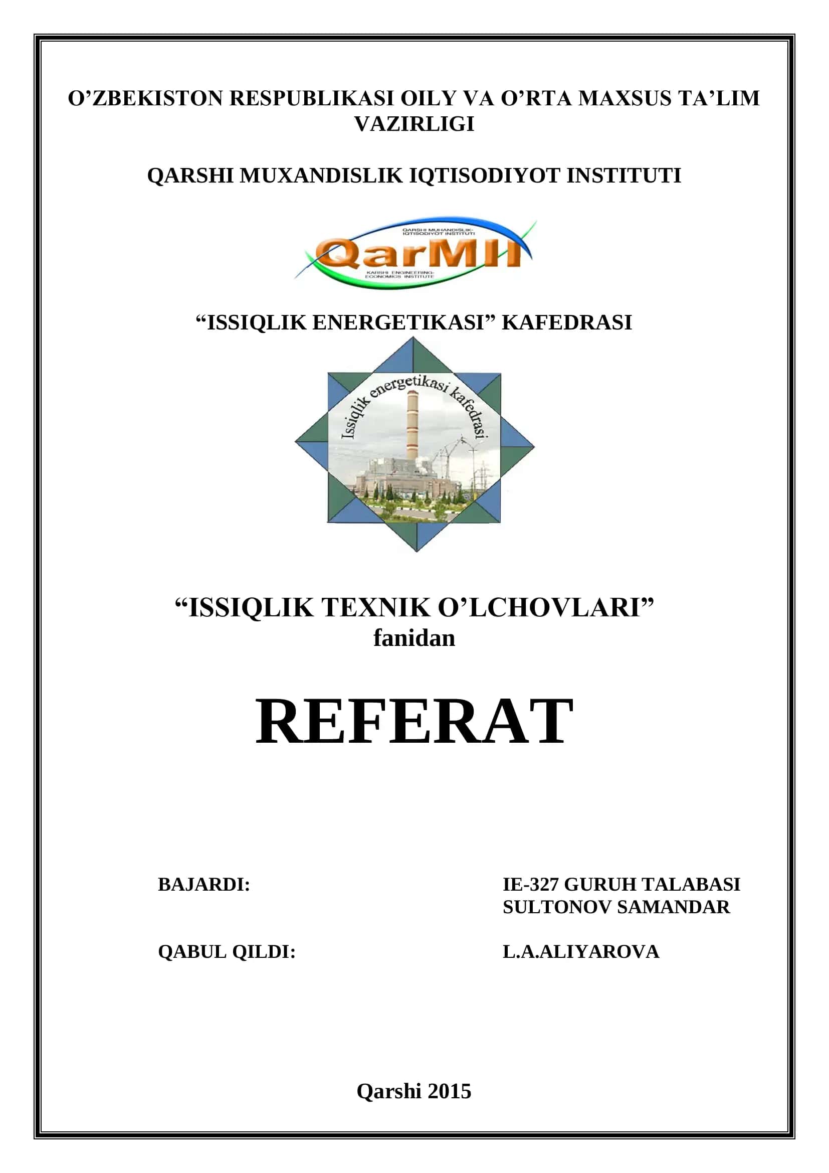 Haroratni O'lchash Asboblari