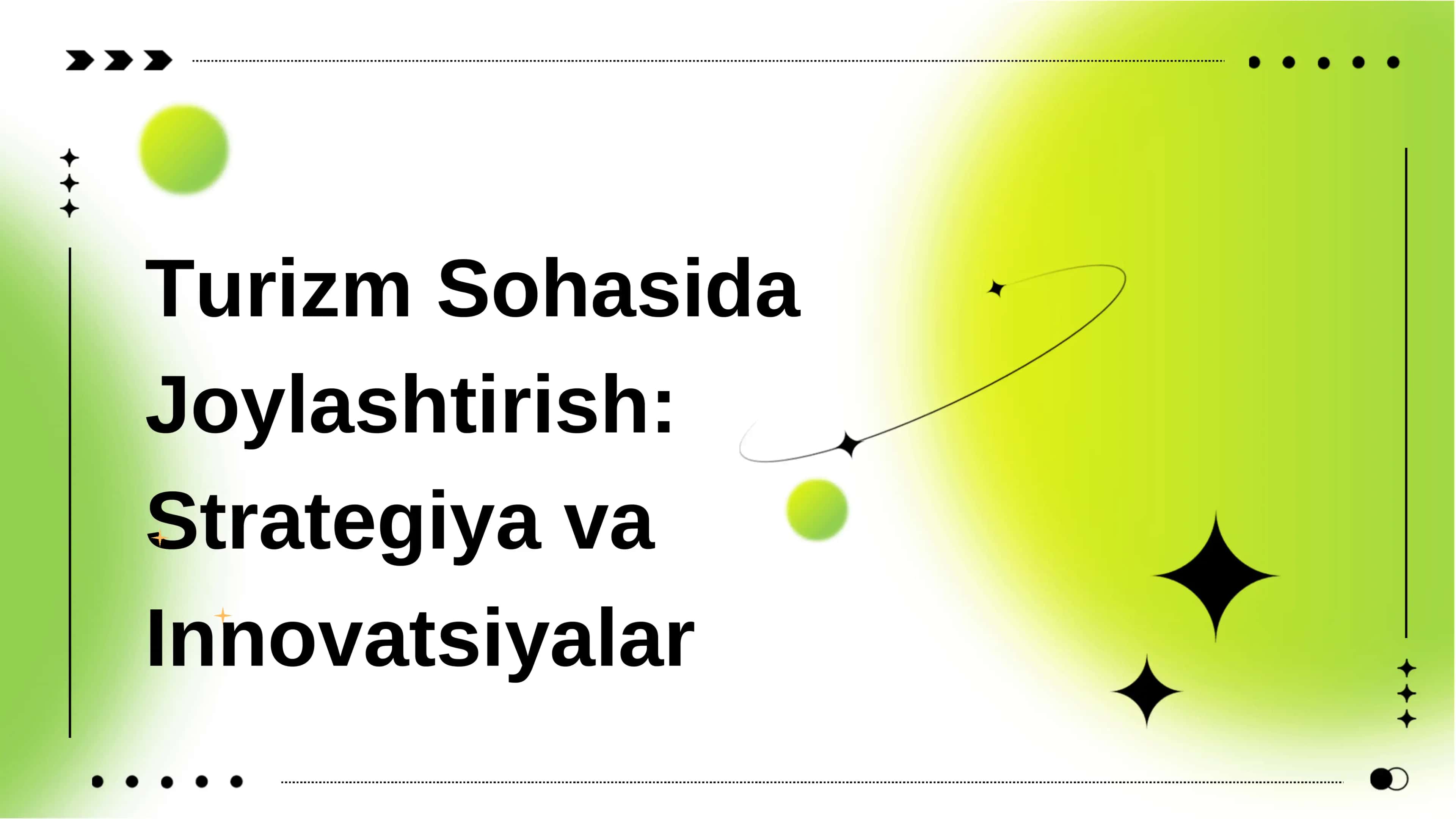 Turizm Joylashtirish