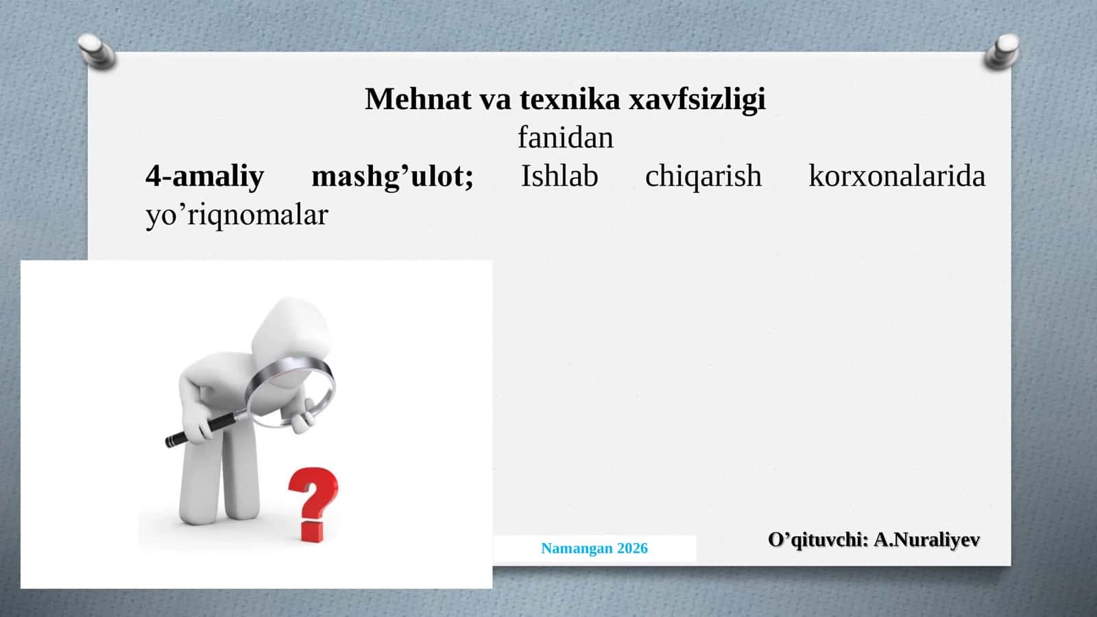 Mehmat va texnika xavfsizligi