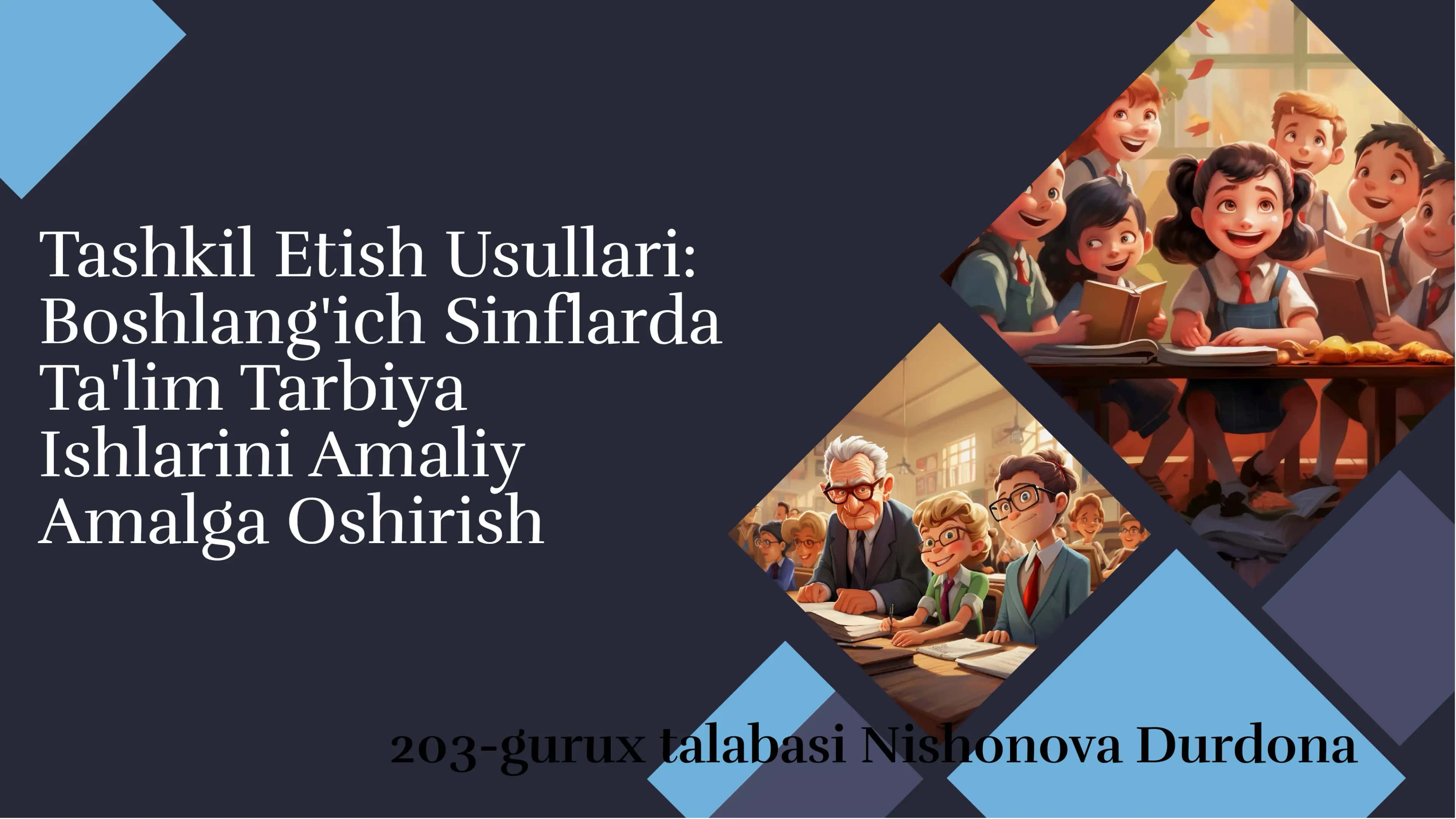 Boshlang'ich Sinflarda Ta'lim Tarbiya