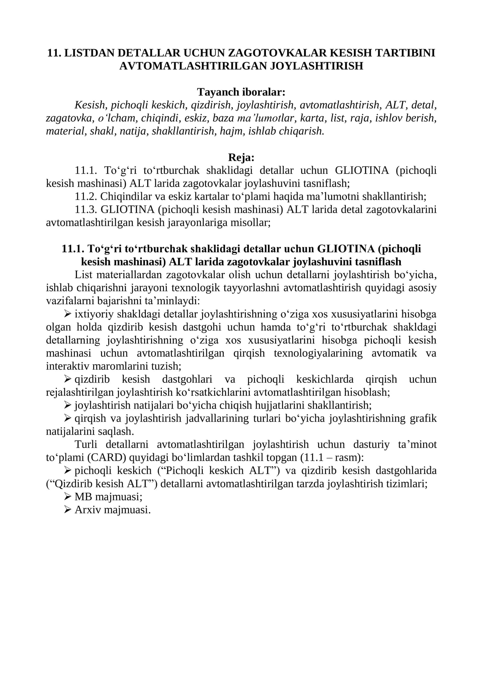 GLIOTINA (pichoqli kesish mashinasi)
