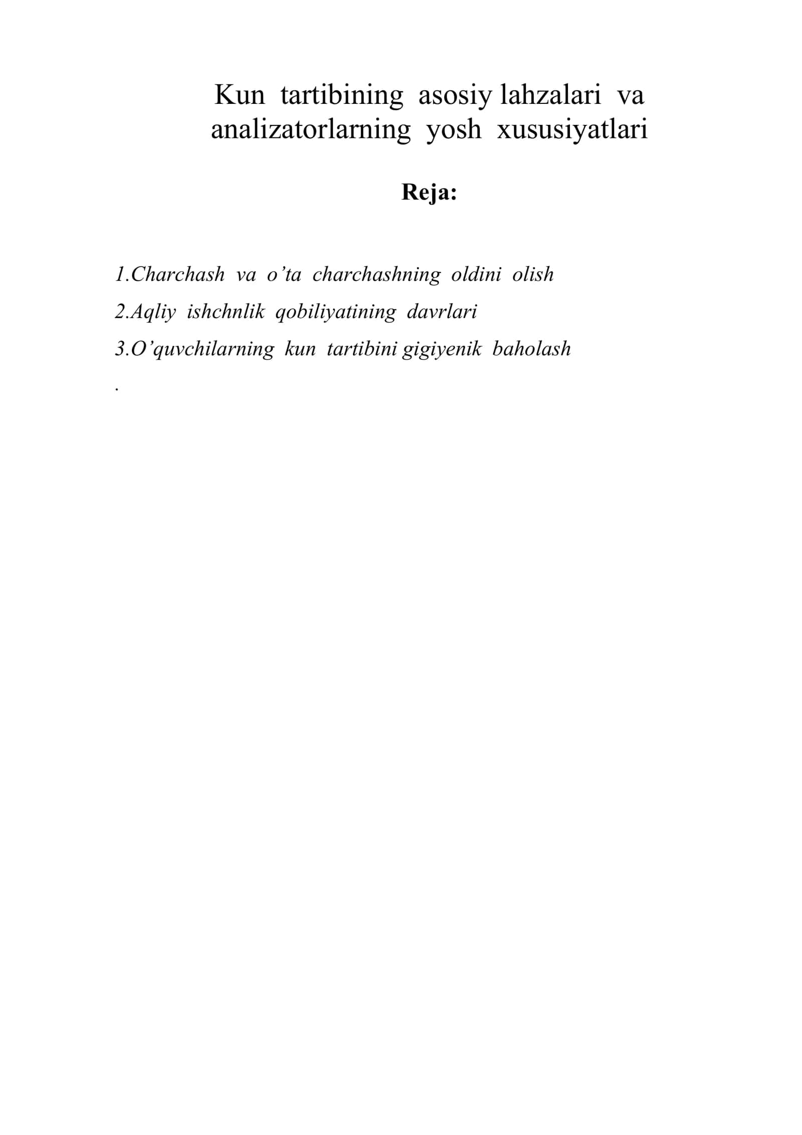 Aqliy ishchnlik qobiliyatining davrlari