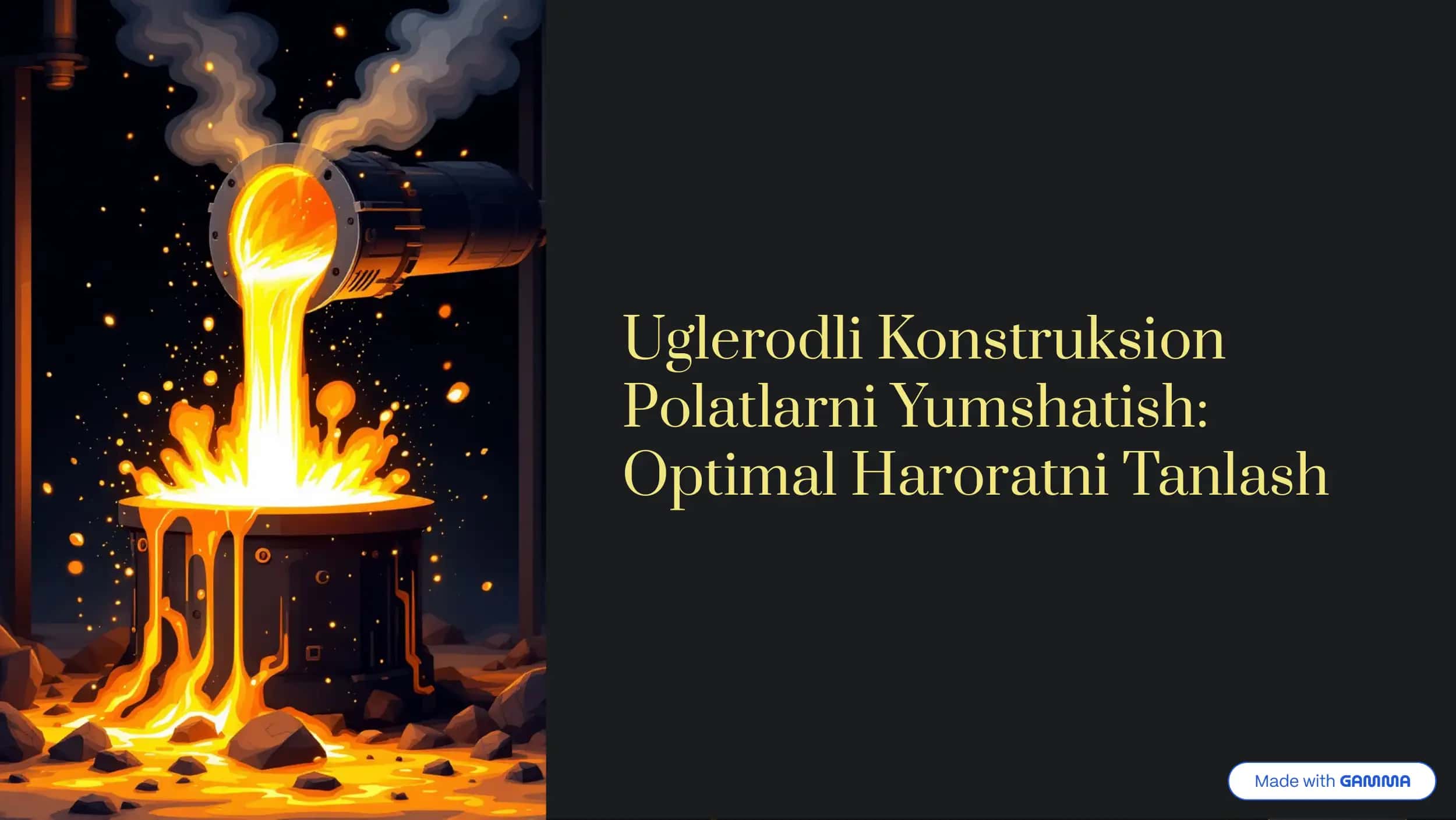 Uglerodli konstruksion polatlarni yumshatisj temperaturasini tanlash