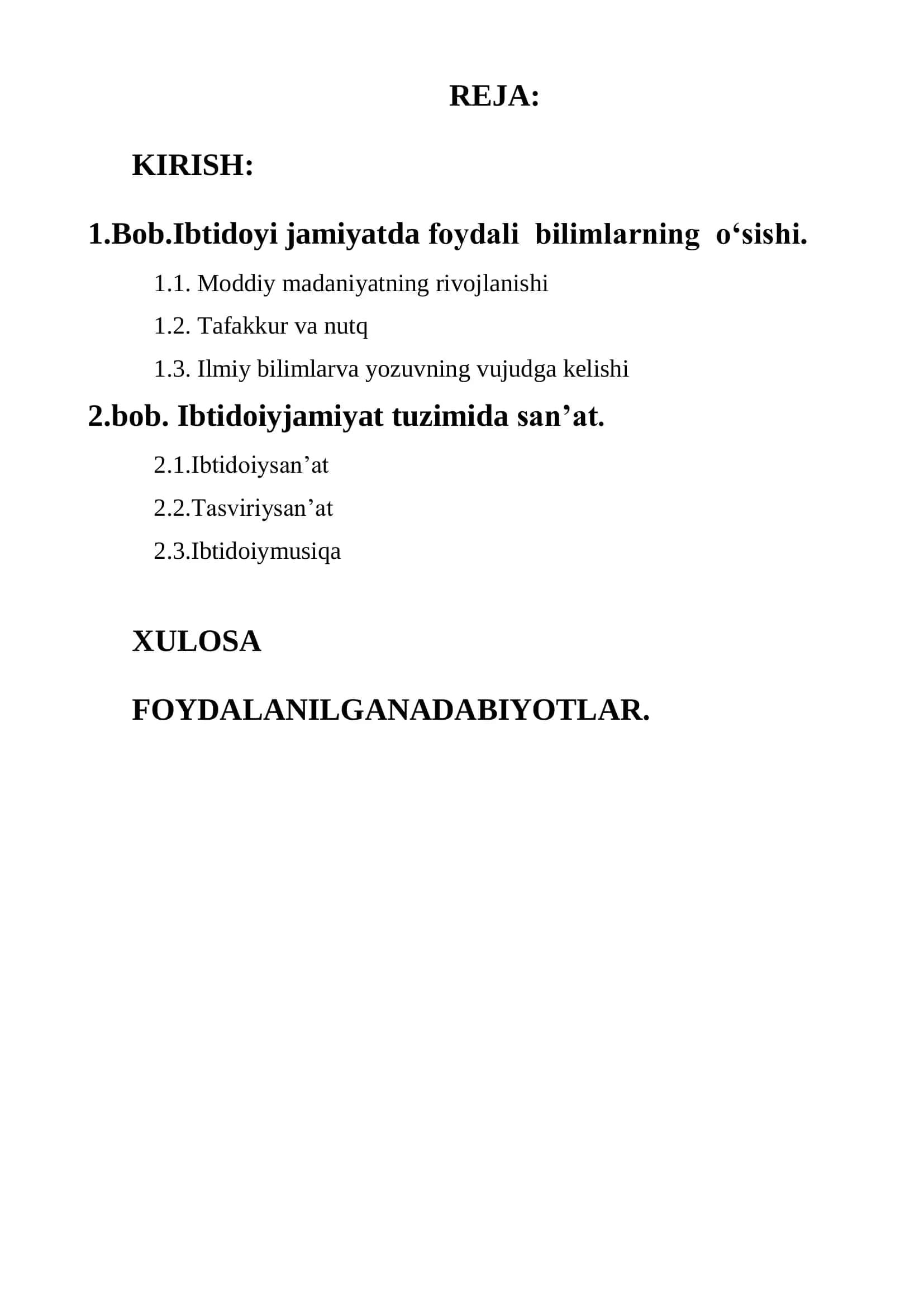Ibtidoiy madaniyat tarixi