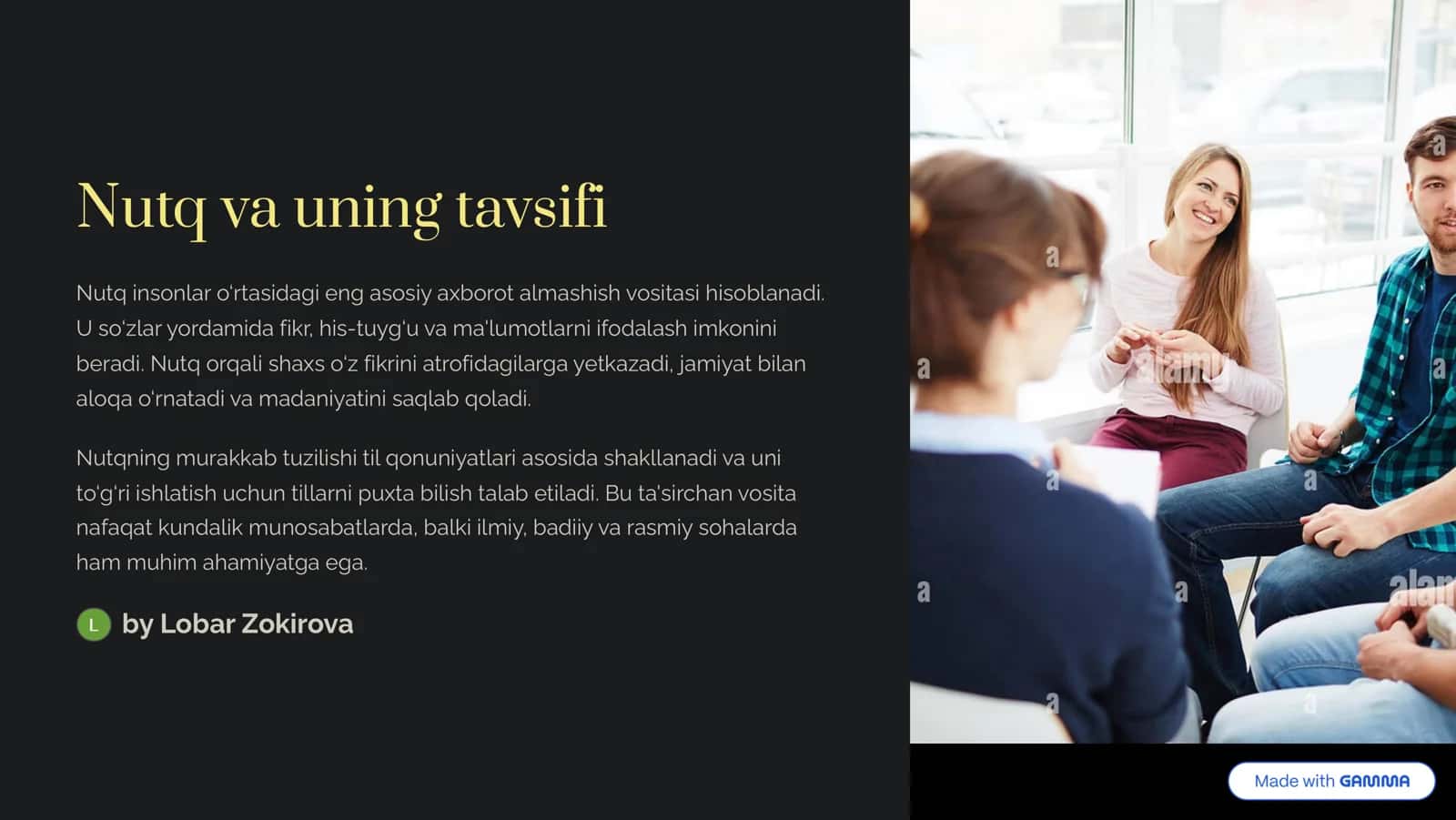 Nutq va uning tavsifi