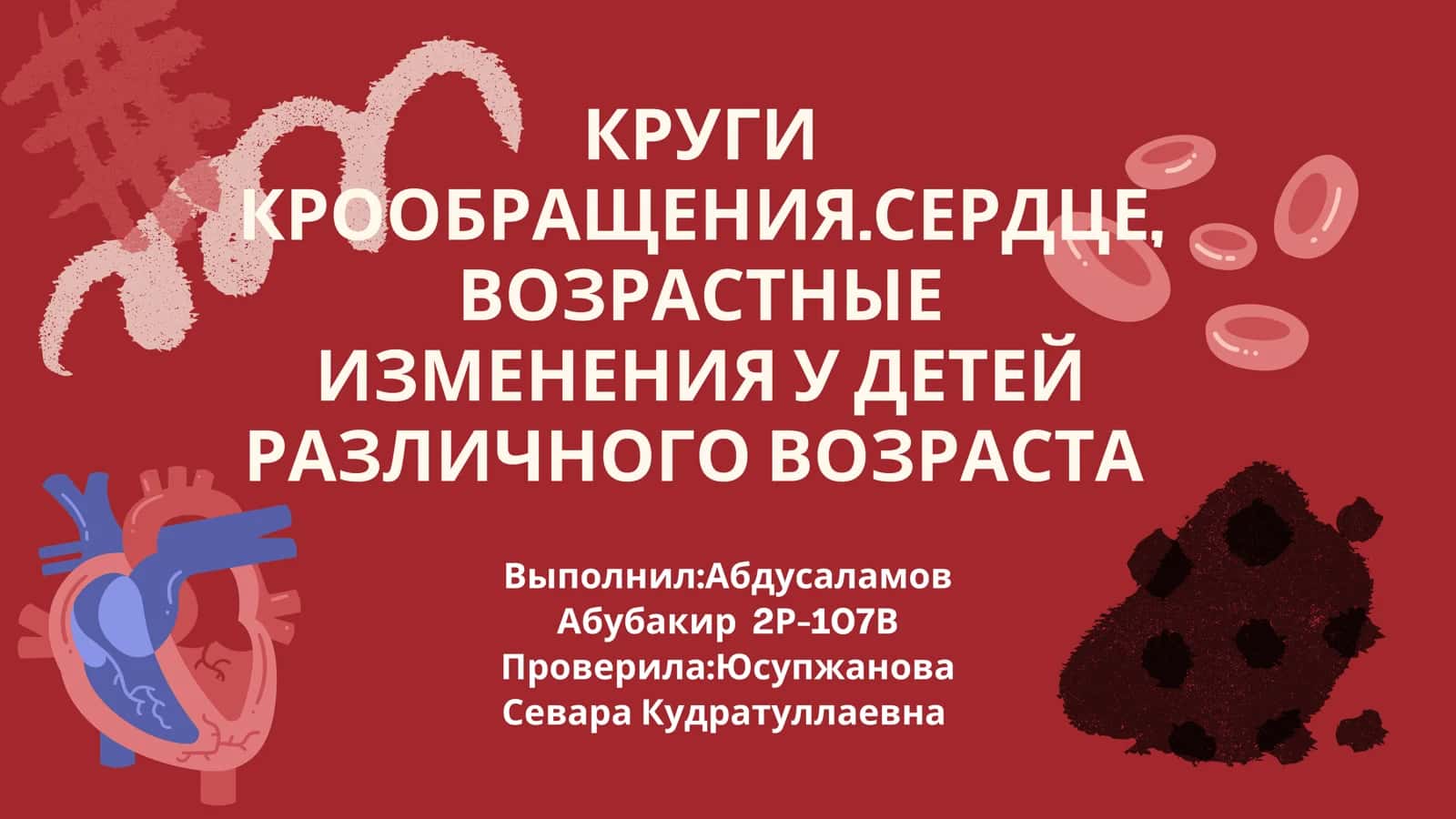 КРУГИ КРООБРАЩЕНИЯ.СЕРДЦЕ, ВОЗРАСТНЫЕ ИЗМЕНЕНИЯ У ДЕТЕЙ РАЗЛИЧНОГО ВОЗРАСТА