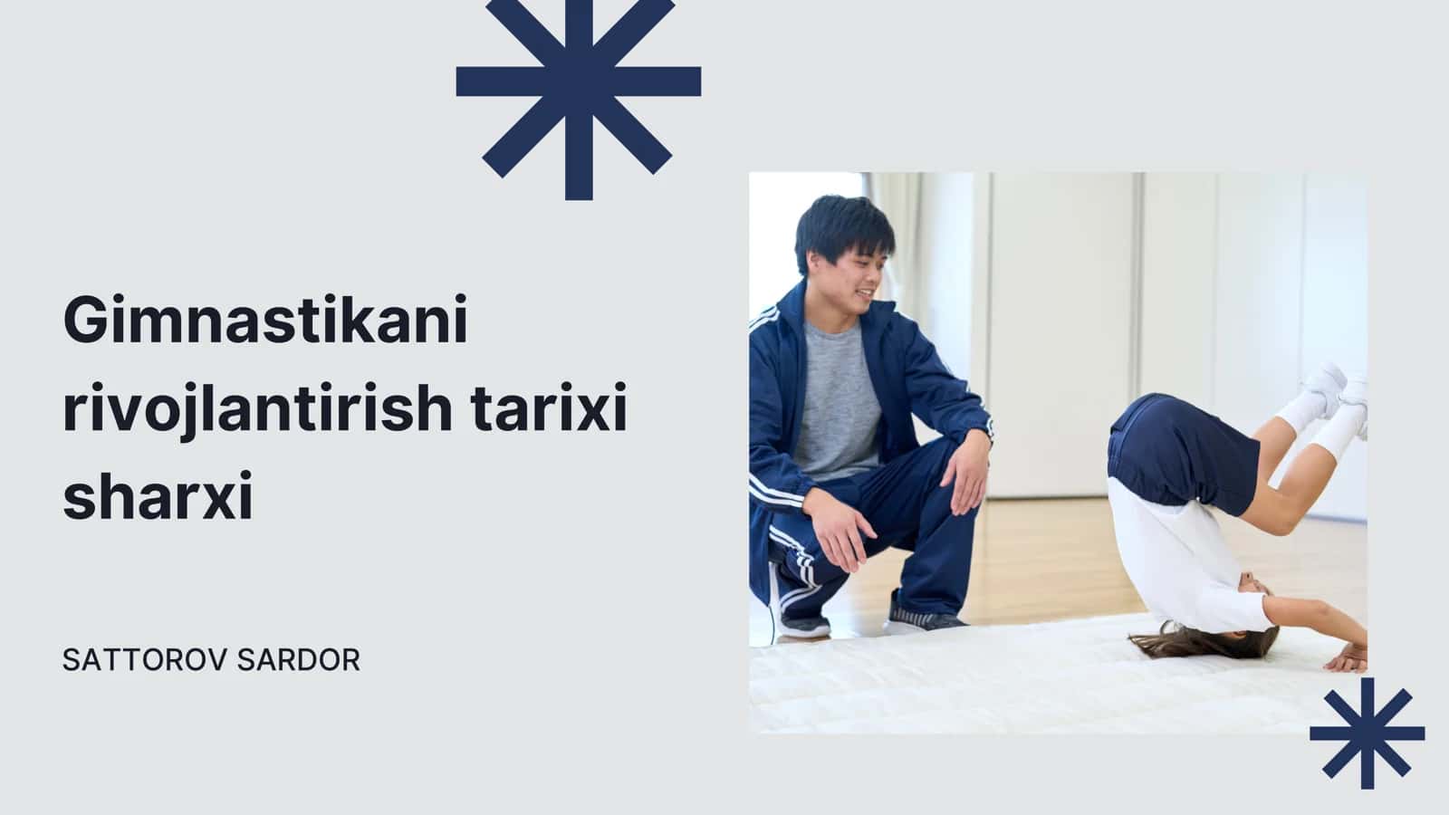 Gimnastikani rivojlantirish tarixi